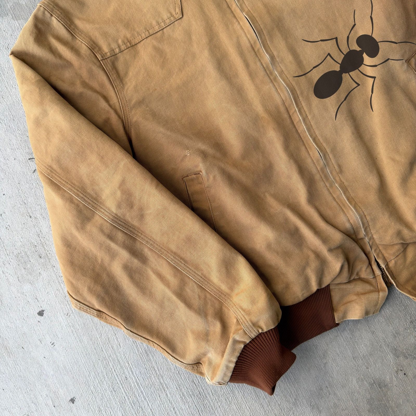 Carhartt × Vintage Vintage Y2K Carhartt brown Santa Fe work wear jacket Size US L / EU 52-54 / 3 - 2 Thumbnail