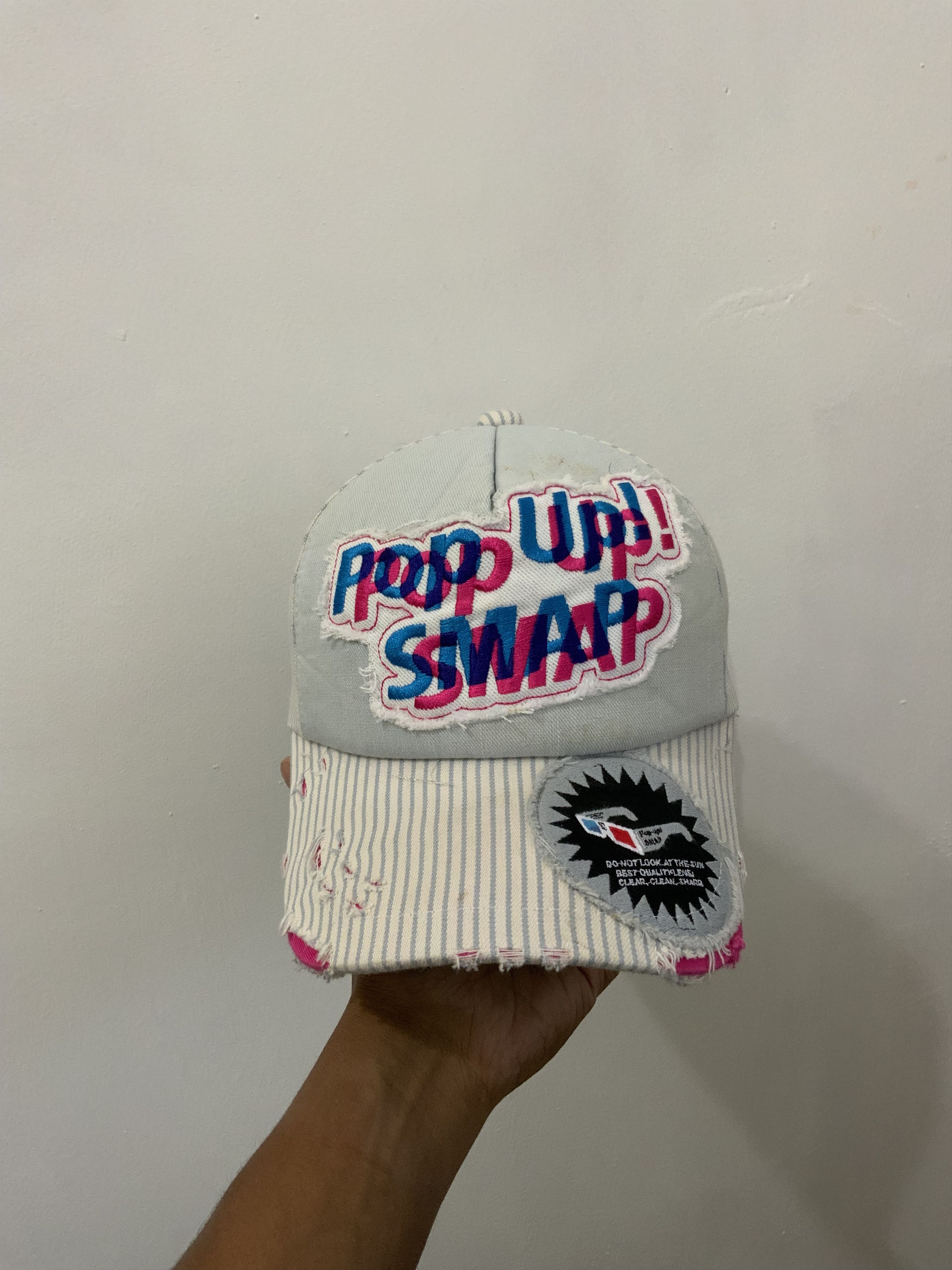 If Six Was Nine Pop Up Smap Distressed Style Hickory Hat Size ONE SIZE - 1 Thumbnail