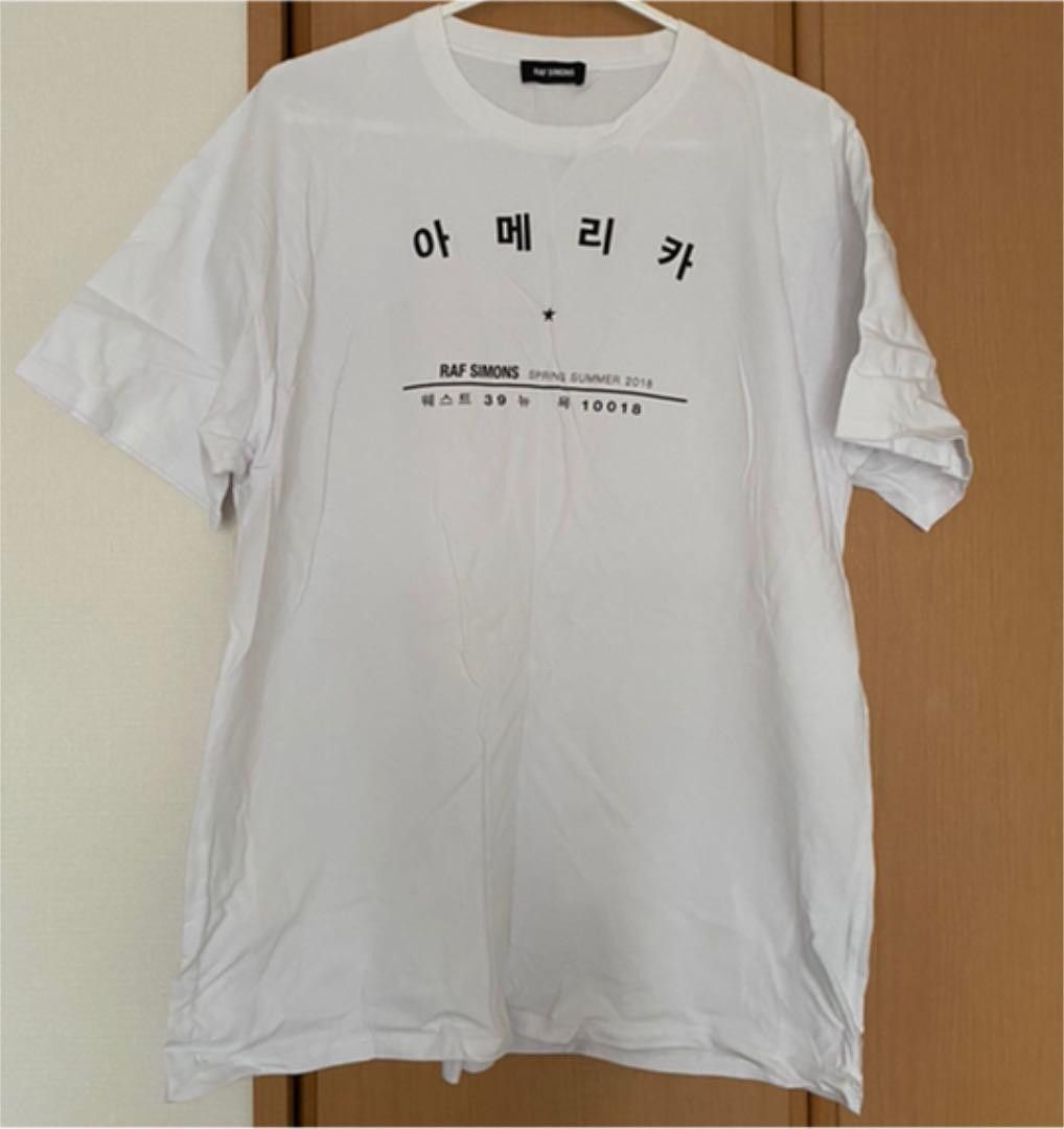 image of Raf Simons Korean Tour Tee in White, Men's (Size Medium)