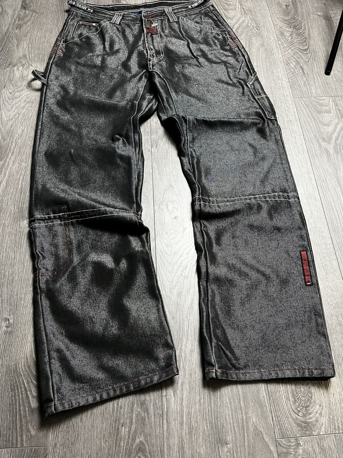 Vintage Vintage Fishbone Gear Y2K Baggy Wide Leg Jeans Cyber Rave Size US 34 / EU 50 - 3 Thumbnail