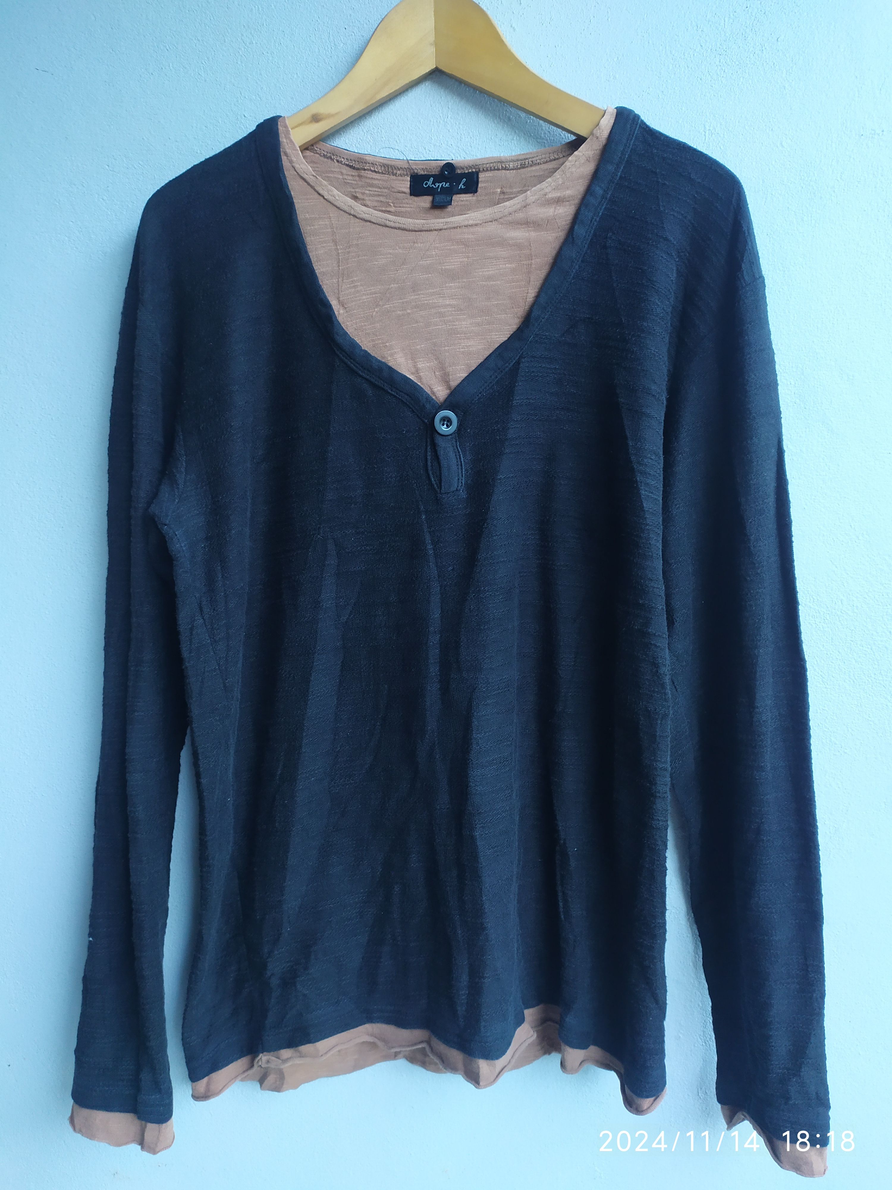If Six Was Nine × Japanese Brand × KMRii Dope.h Distressed Layer long sleeve Ifsix Lgb Style Size US M / EU 48-50 / 2 - 1 Thumbnail
