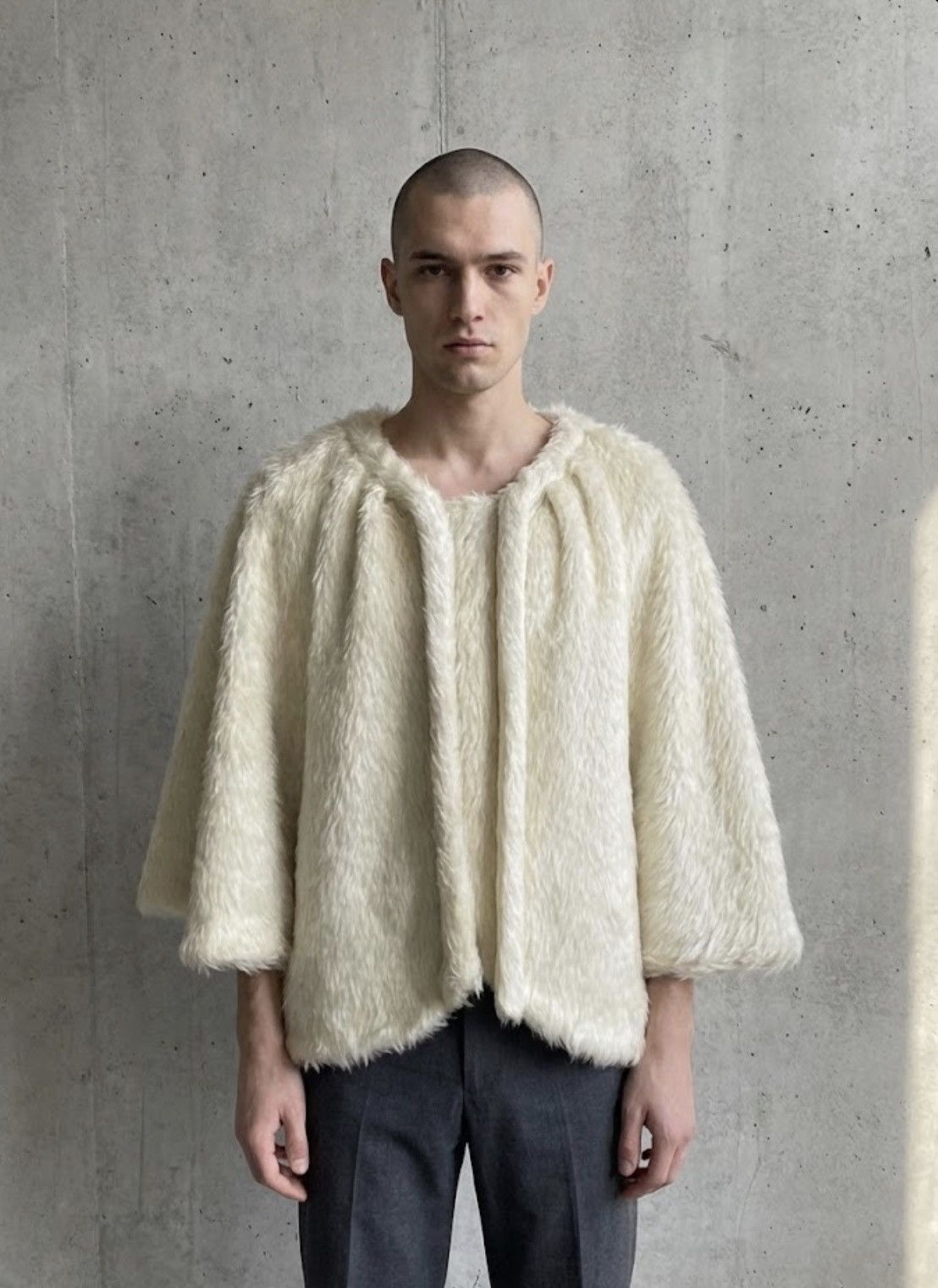 Vintage Vintage Cloaks Capes Fur Shaggy Mohair Rick owens style ysl Size US L / EU 52-54 / 3 - 1 Thumbnail