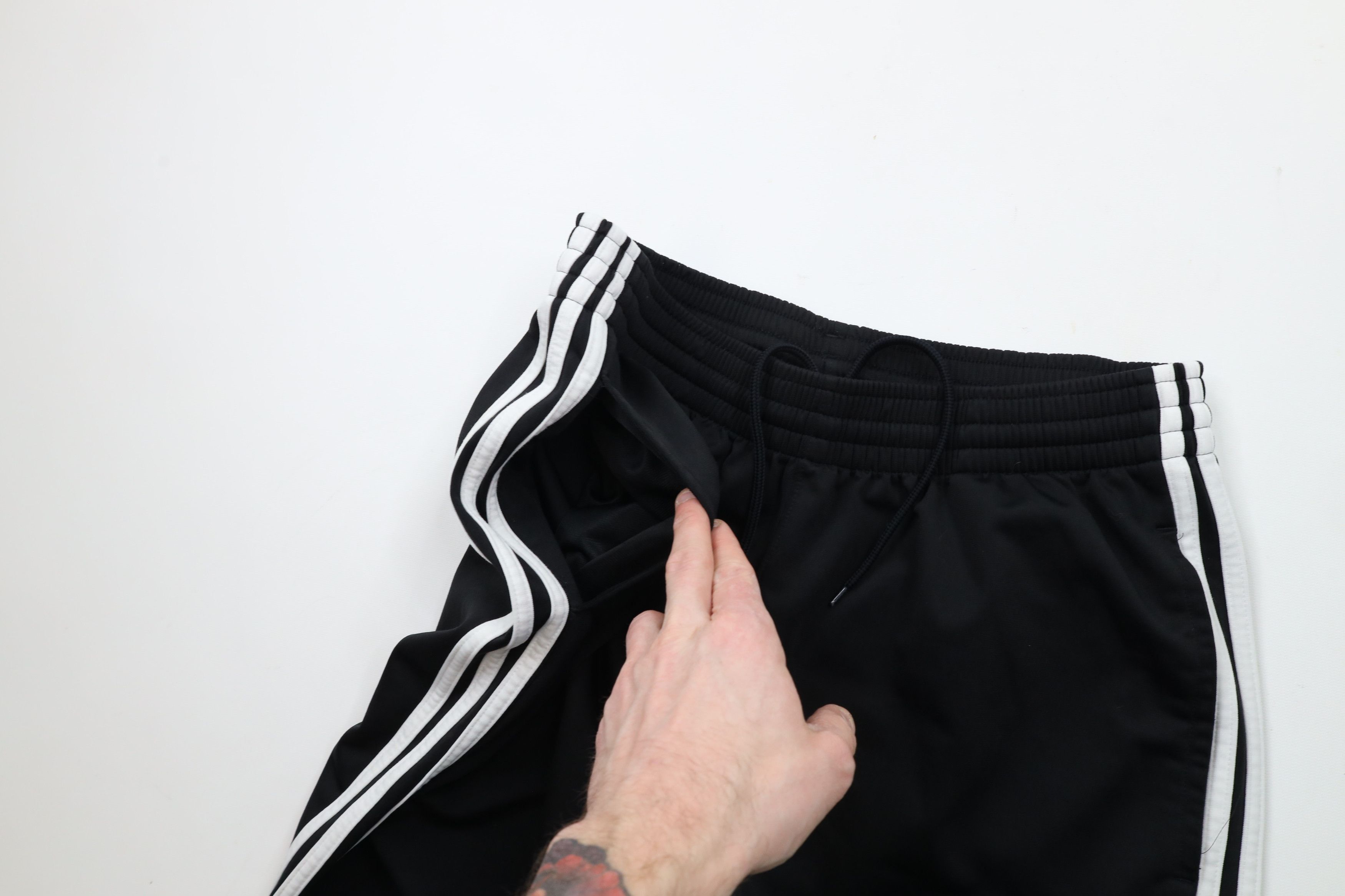 Adidas Vintage Y2K Adidas Striped Wide Leg Sweatpants Pants Black Size US 34 / EU 50 - 8 Thumbnail