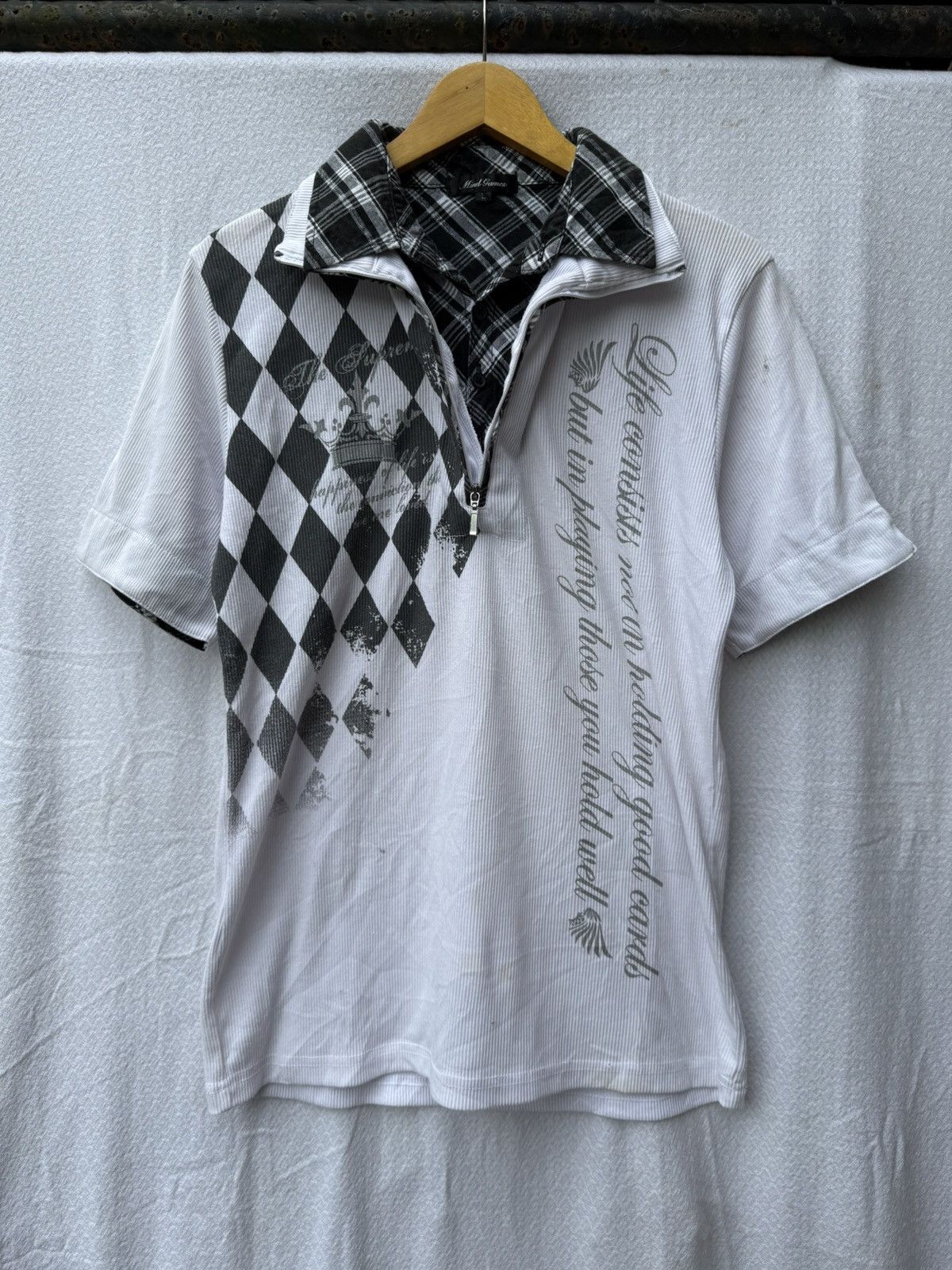 Japanese mind games double layers poem shirt