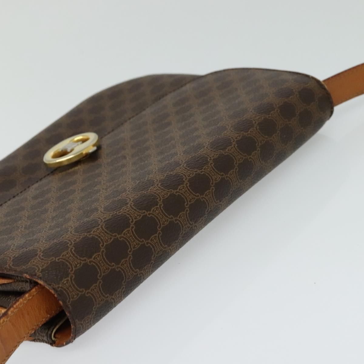 Celine CELINE Macadam Canvas Shoulder Bag Pvc Leather Brown Gold Size ONE SIZE - 6 Thumbnail