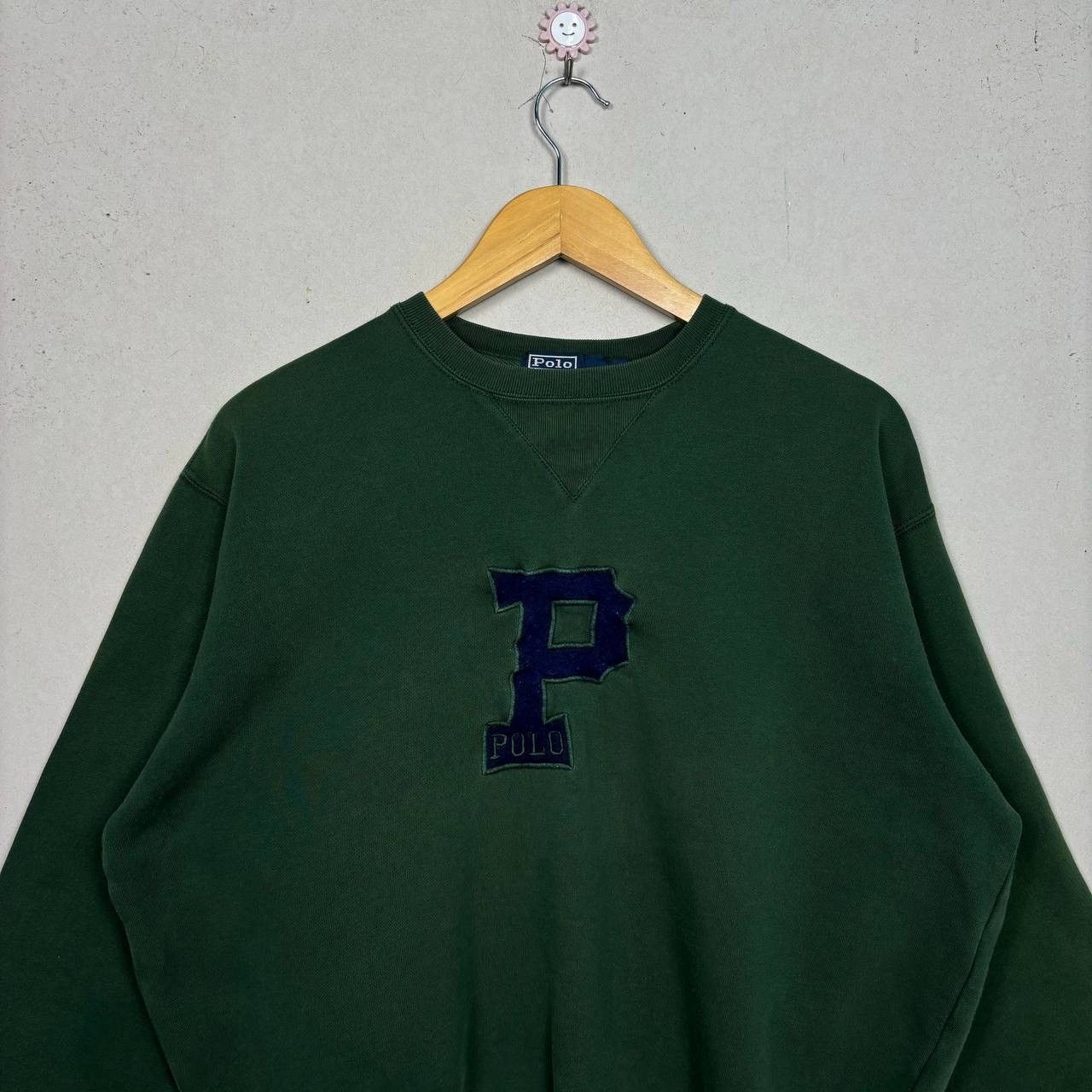 Polo Ralph Lauren Vintage Polo Ralph Lauren 90s P Logo Sweatshirt Boxy Green S Size US S / EU 44-46 / 1 - 3 Thumbnail