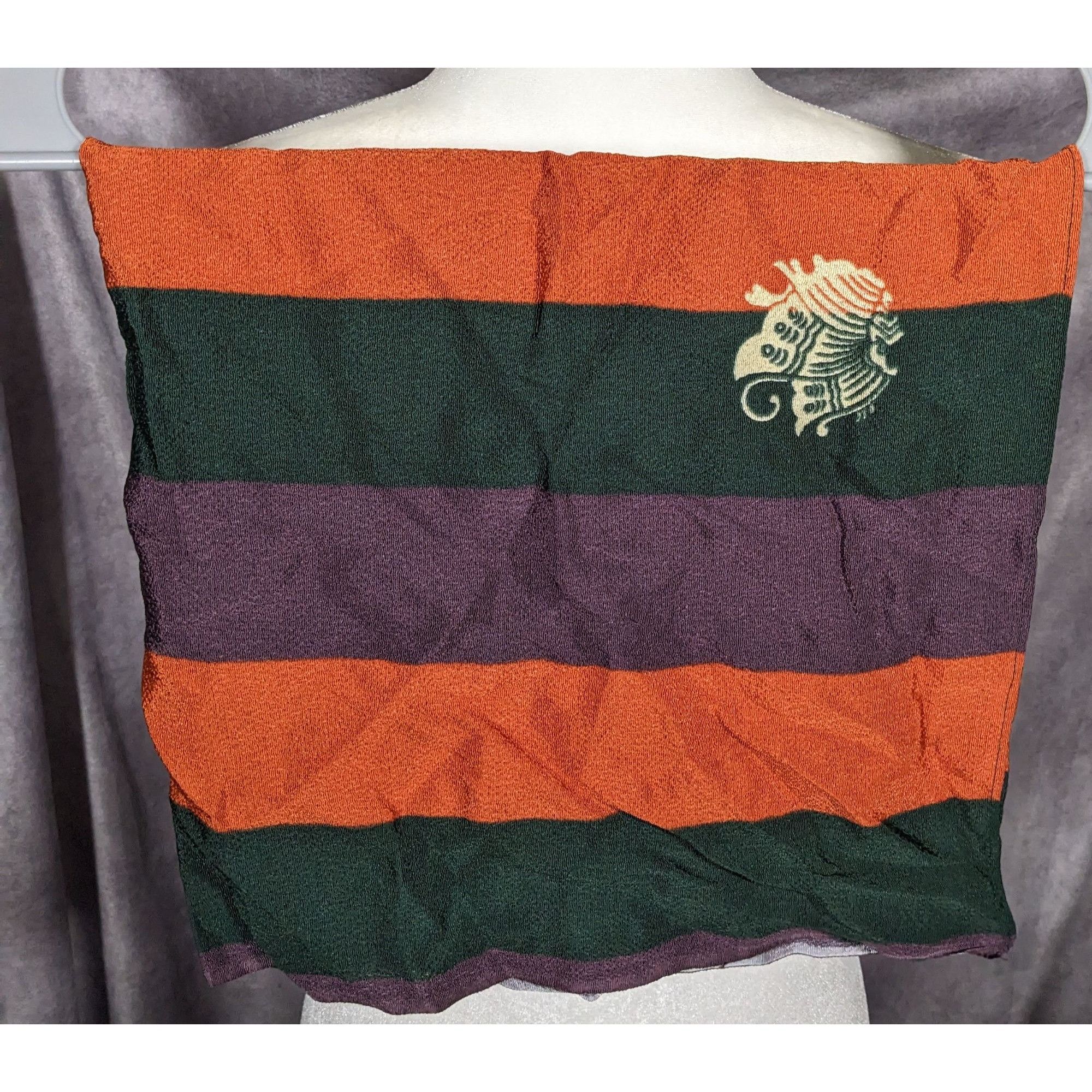 Other Unique Green Orange And Purple Stiped Spring Motif Square Sc Size ONE SIZE - 12 Thumbnail