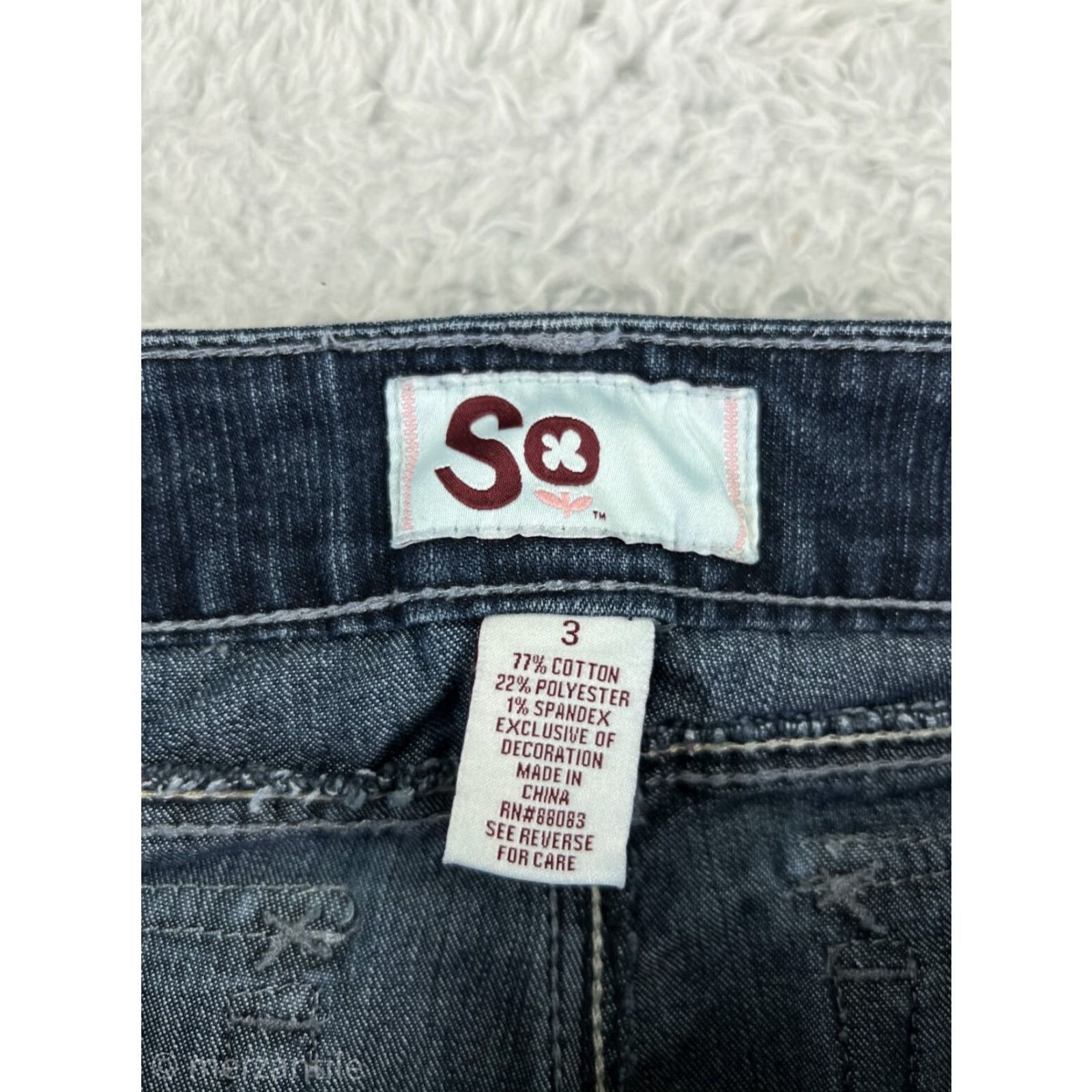 Denime SO Jeans Women 3 Bootcut Denim Blue Cotton Solid Embroidered 5-Pocket Western Cowboy Southwestern Designer Slim Stretch Adult Women Jeans SO Size 26" / US 2 / IT 38 - 4 Thumbnail