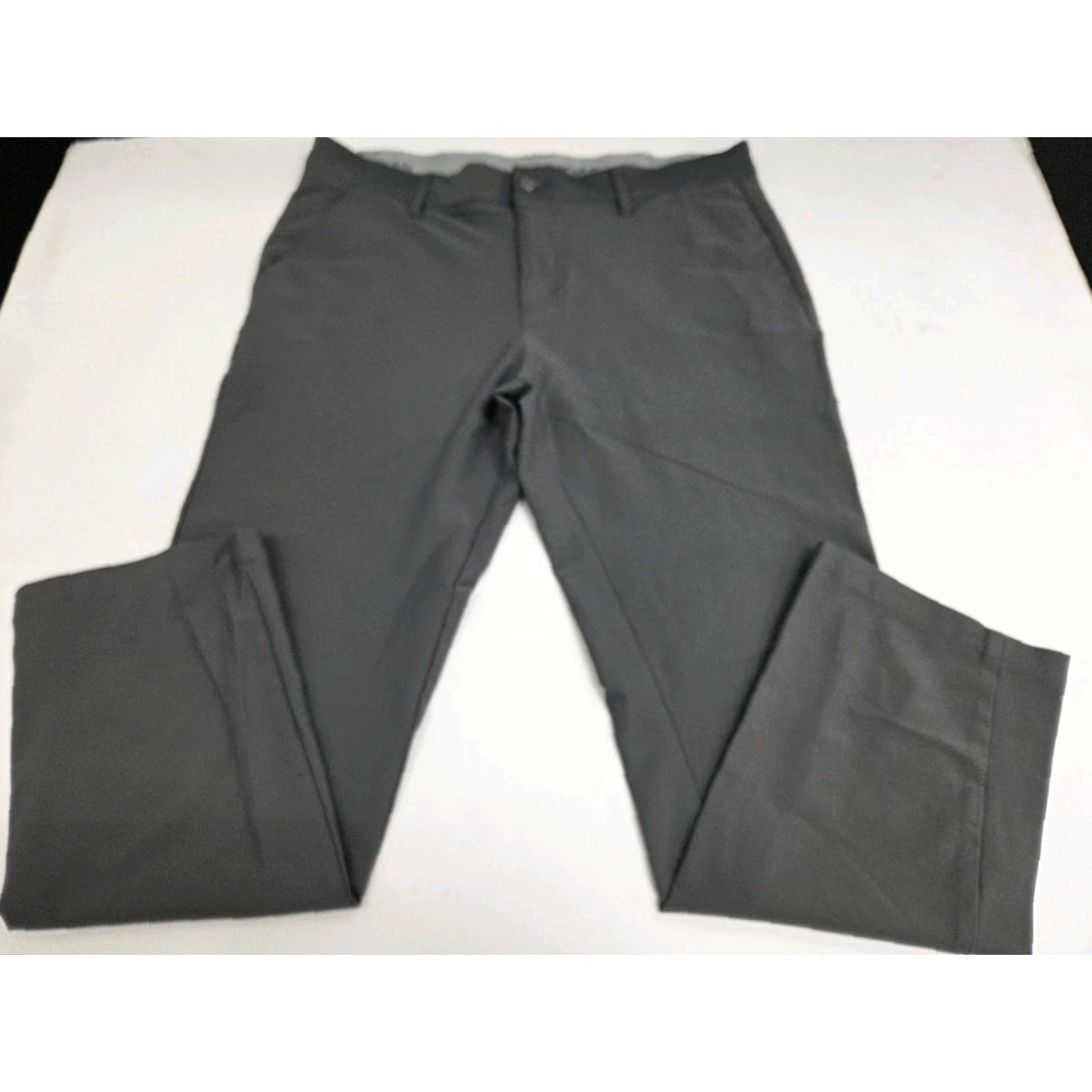 Adidas Adidas Mens Grey Golf Pants 34/30 Polyester Spandex Zip Flat Front Logo Pockets Straight Leg Regular Fit Modern Golf Casual Mens Size US 34 / EU 50 - 2 Thumbnail