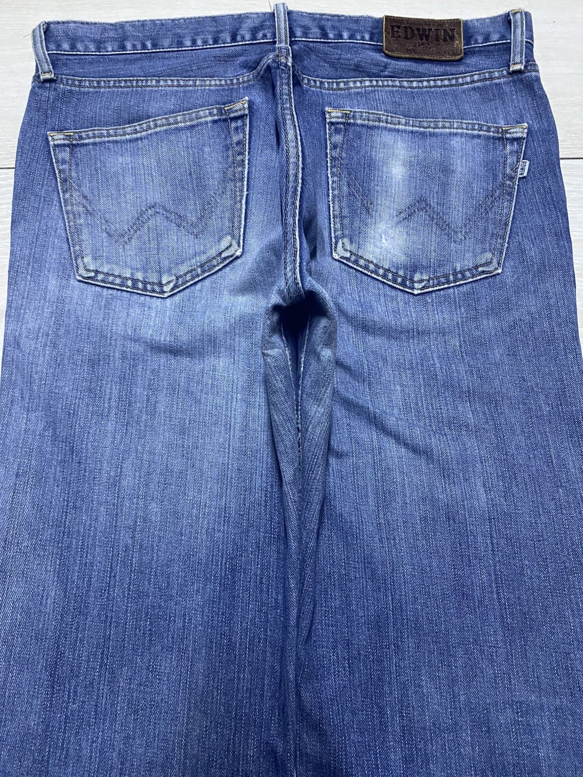 Edwin Vintage Edwin 402 Blue Wash Straight Jeans Size US 34 / EU 50 - 4 Thumbnail