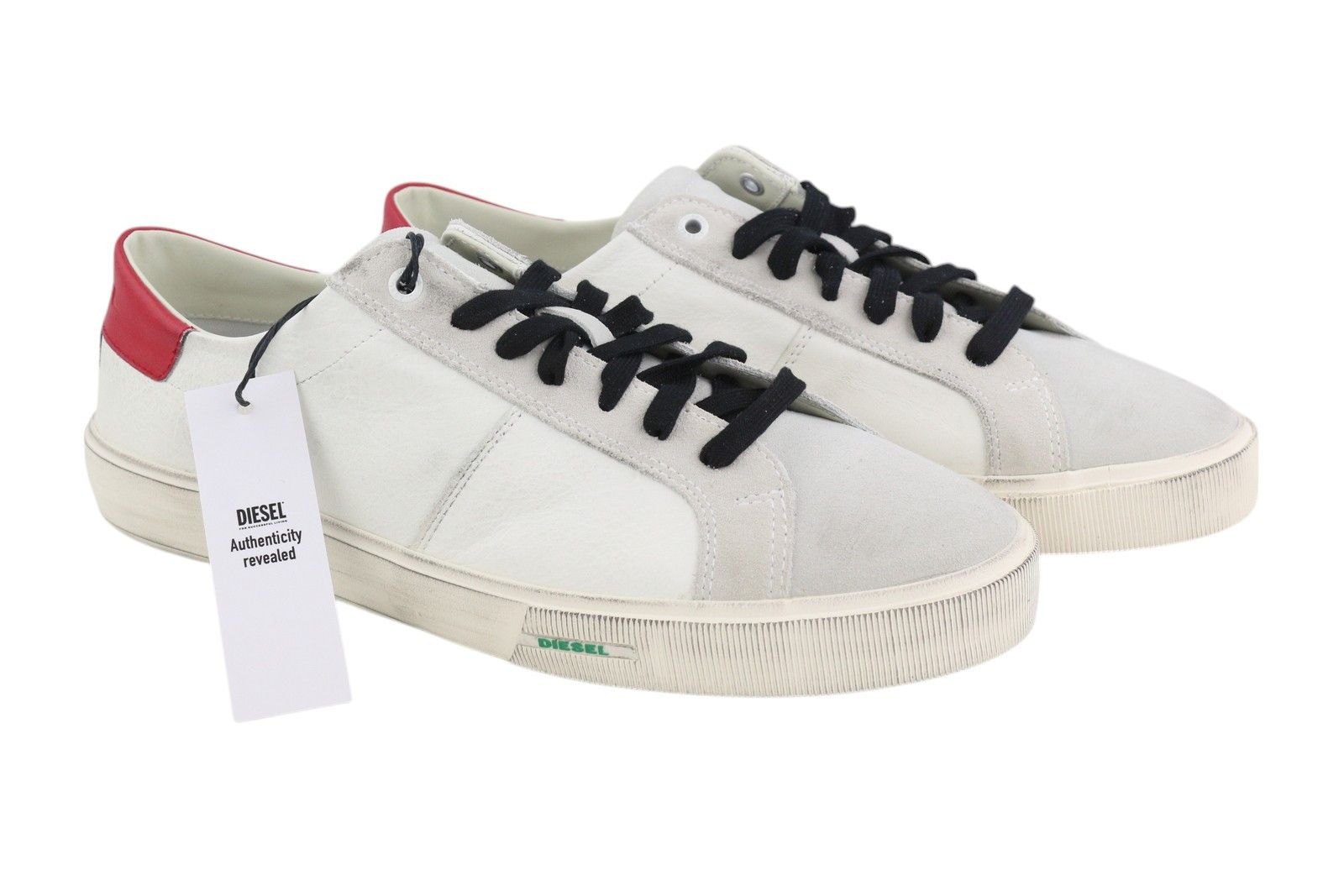 Diesel S-MYDORI LC EU45 White Leather Almond Toe Laced 40941 Size US 12 / EU 45 - 2 Thumbnail