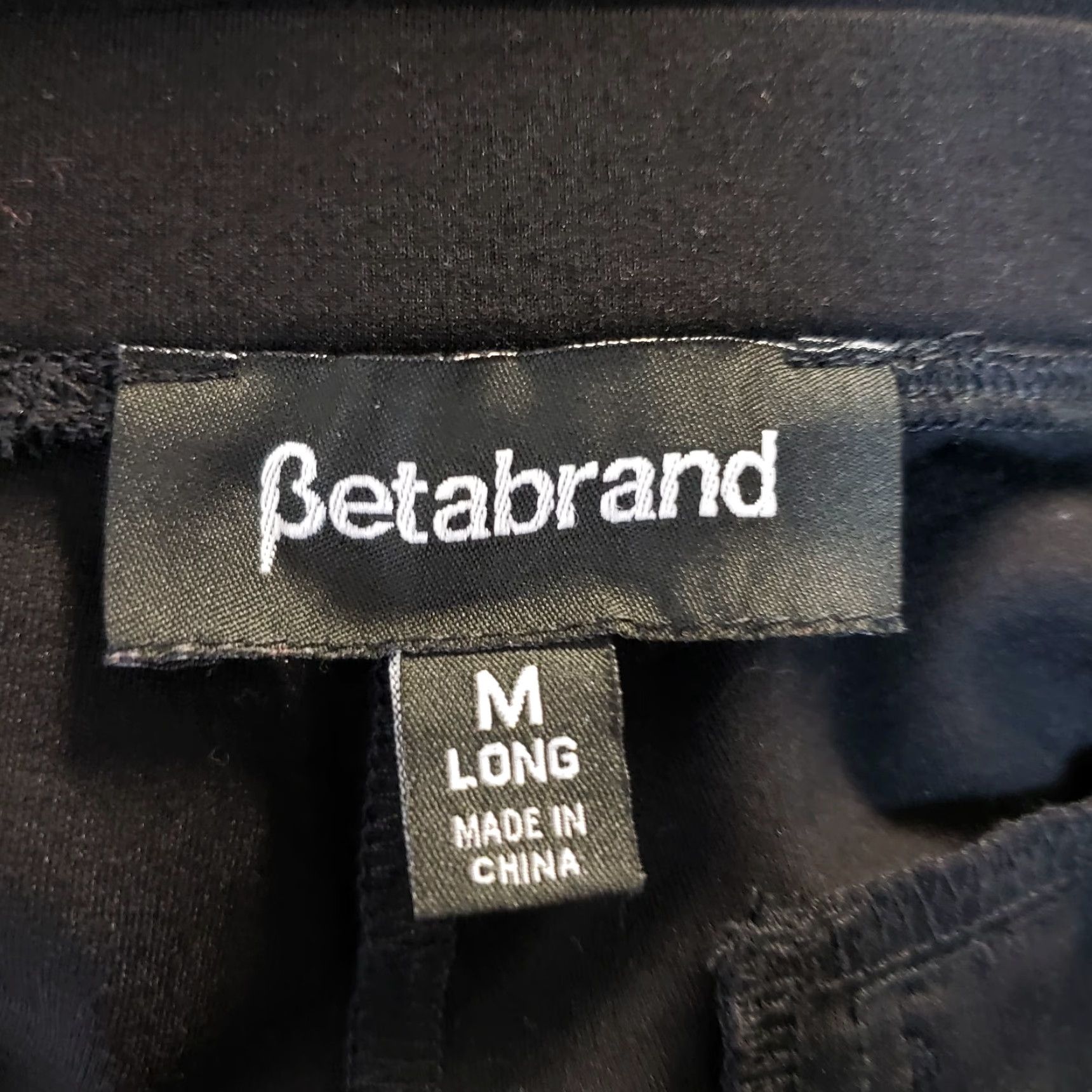 Vintage Betabrand Womens Capri Pants Sz Medium Long Solid Black Pull On Size 32" / US 10 / IT 46 - 4 Thumbnail