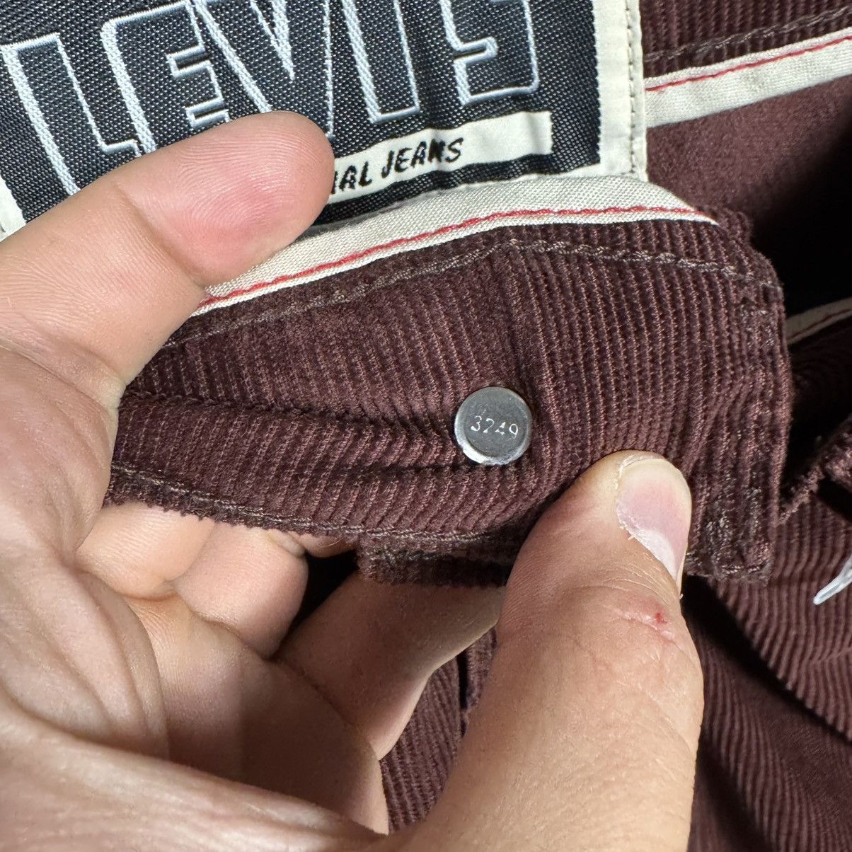 Levi's × Levi's Vintage Clothing Levis Velvet Burgundy Pants Size US 33 - 7 Thumbnail