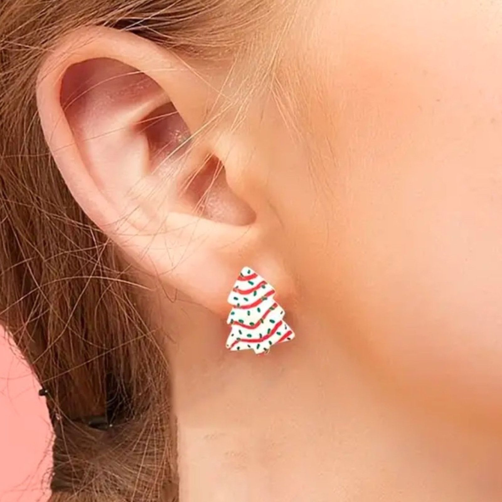 Other CHRISTMAS Tree Cake Earrings NEW Size ONE SIZE - 4 Thumbnail
