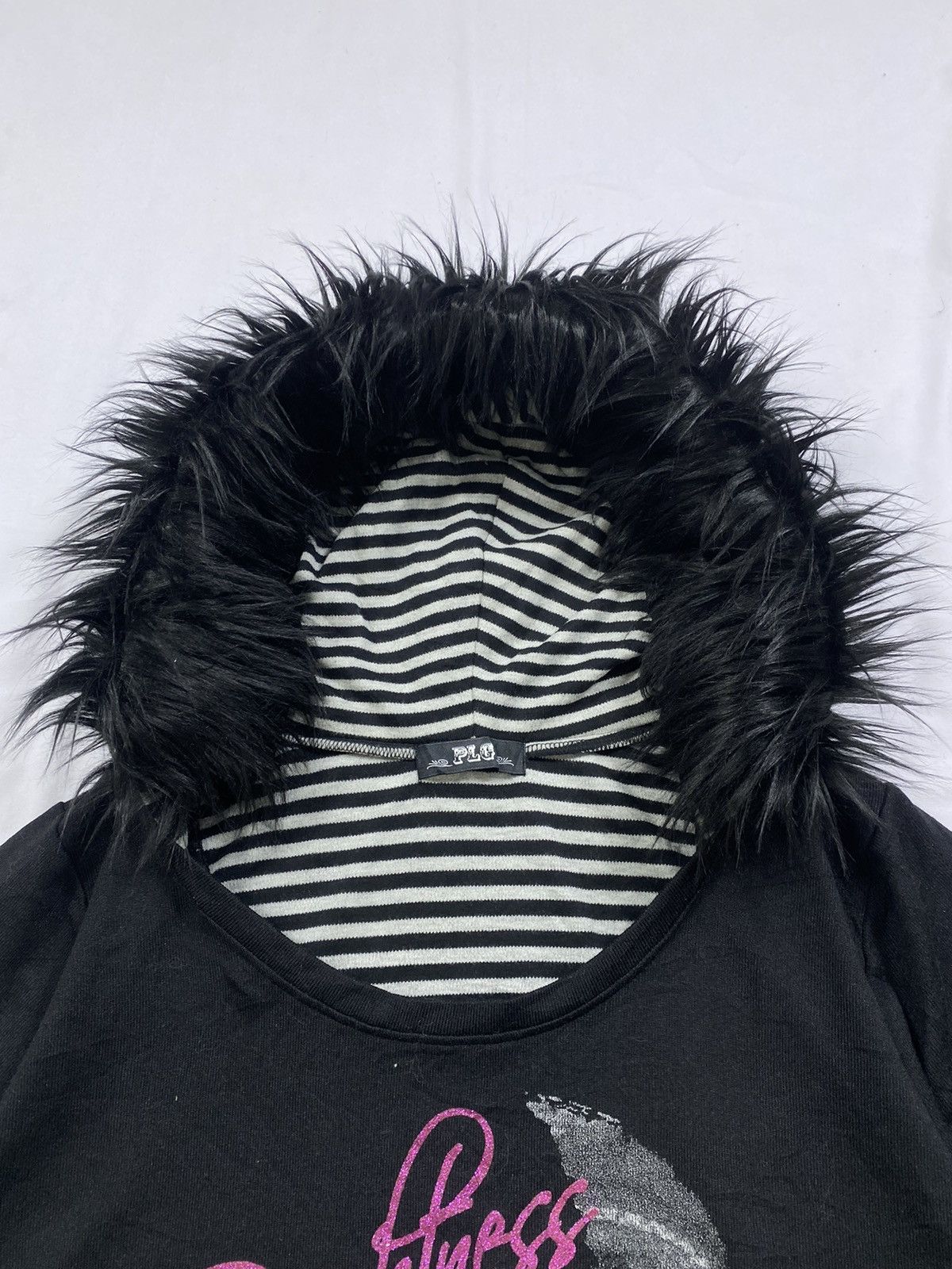 20471120 Japanese Poem Gothic punk skull fur hoodie ifsix lgb style Size US L / EU 52-54 / 3 - 4 Thumbnail