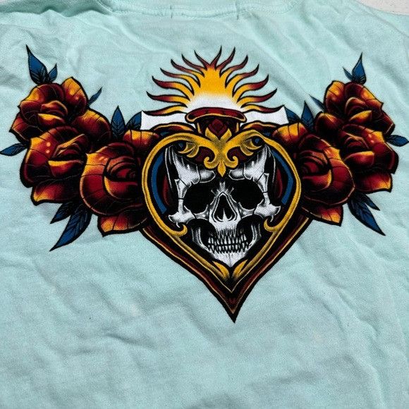 Affliction NEW AFFLICTION BLACK LABEL WOMEN’S TEAL T-SHIRT SZ MEDIUM M Size M / US 6-8 / IT 42-44 - 5 Thumbnail