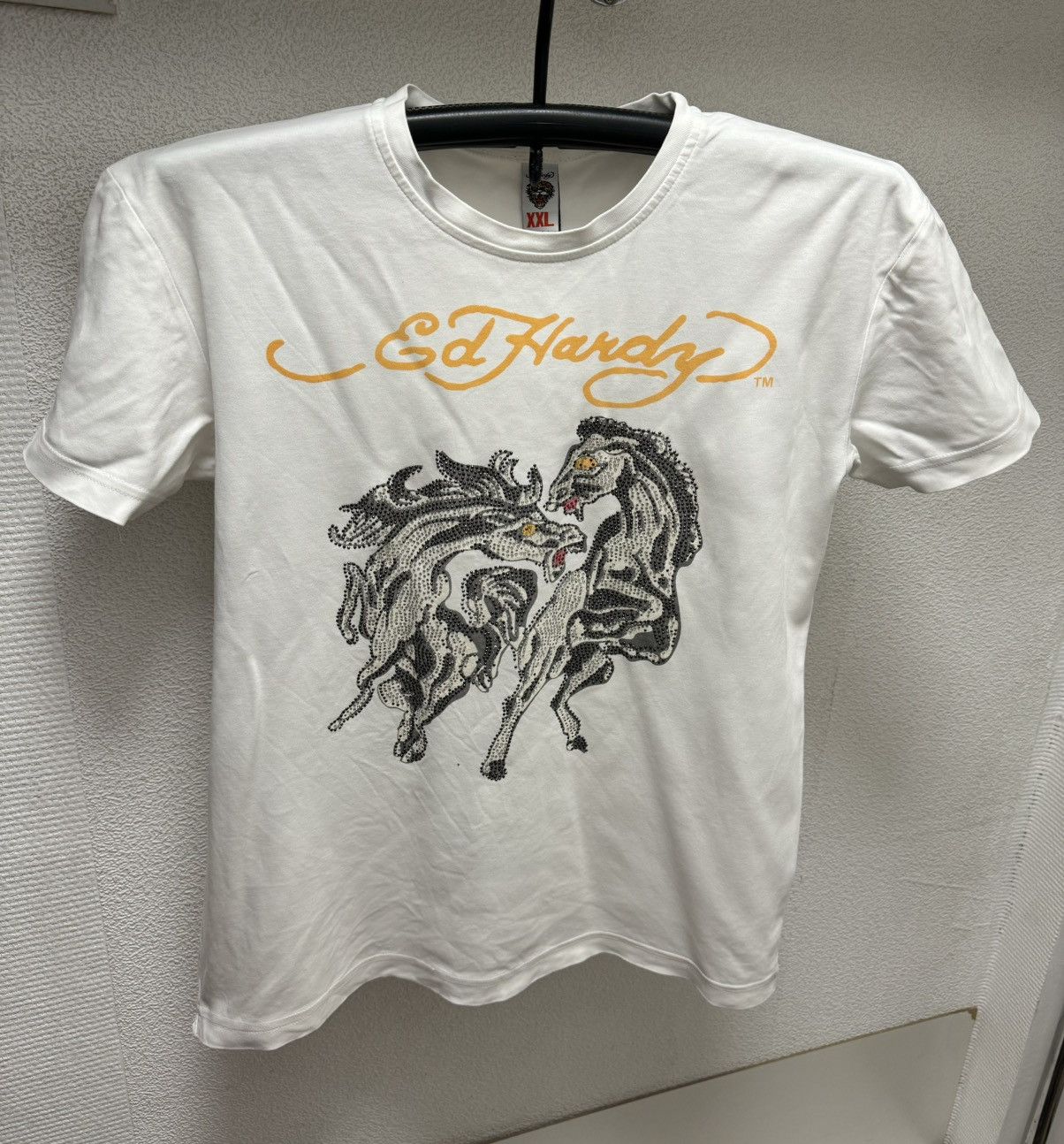Ed Hardy Ed hardy by christian audigier white t-shirt XXL 2xl Size US XXL / EU 58 / 5 - 1 Thumbnail