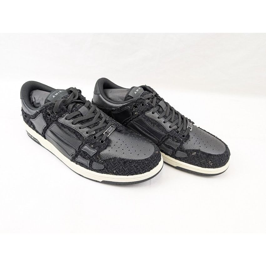 Amiri o1rshd1 Boucle Skelton Low-Top Sneakers in Black Size US 13 / EU 46 - 13 Thumbnail