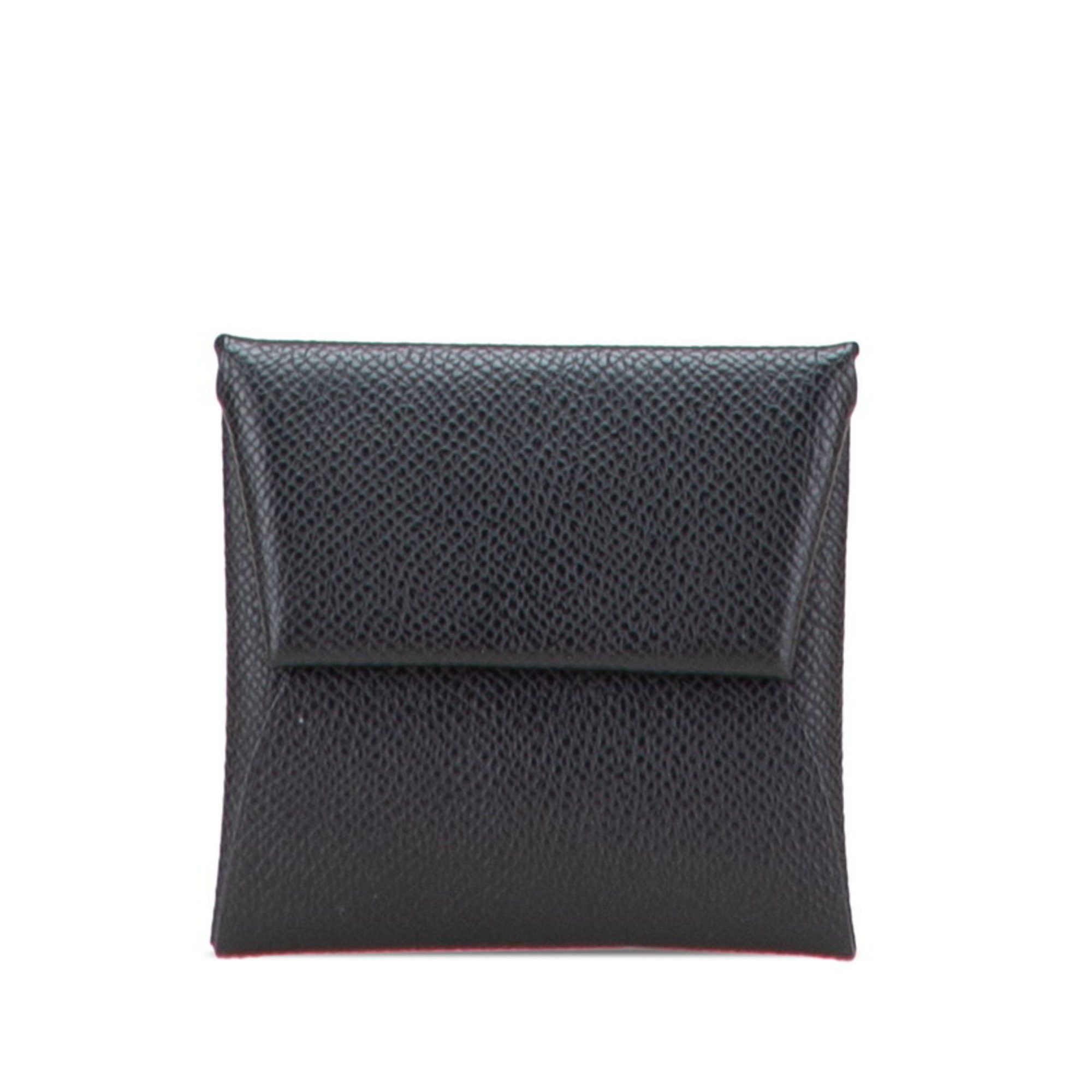 Hermes Hermès Bastia Wallet/Coin Case Black Epsom Leather Women's HERMES Size ONE SIZE - 1 Thumbnail
