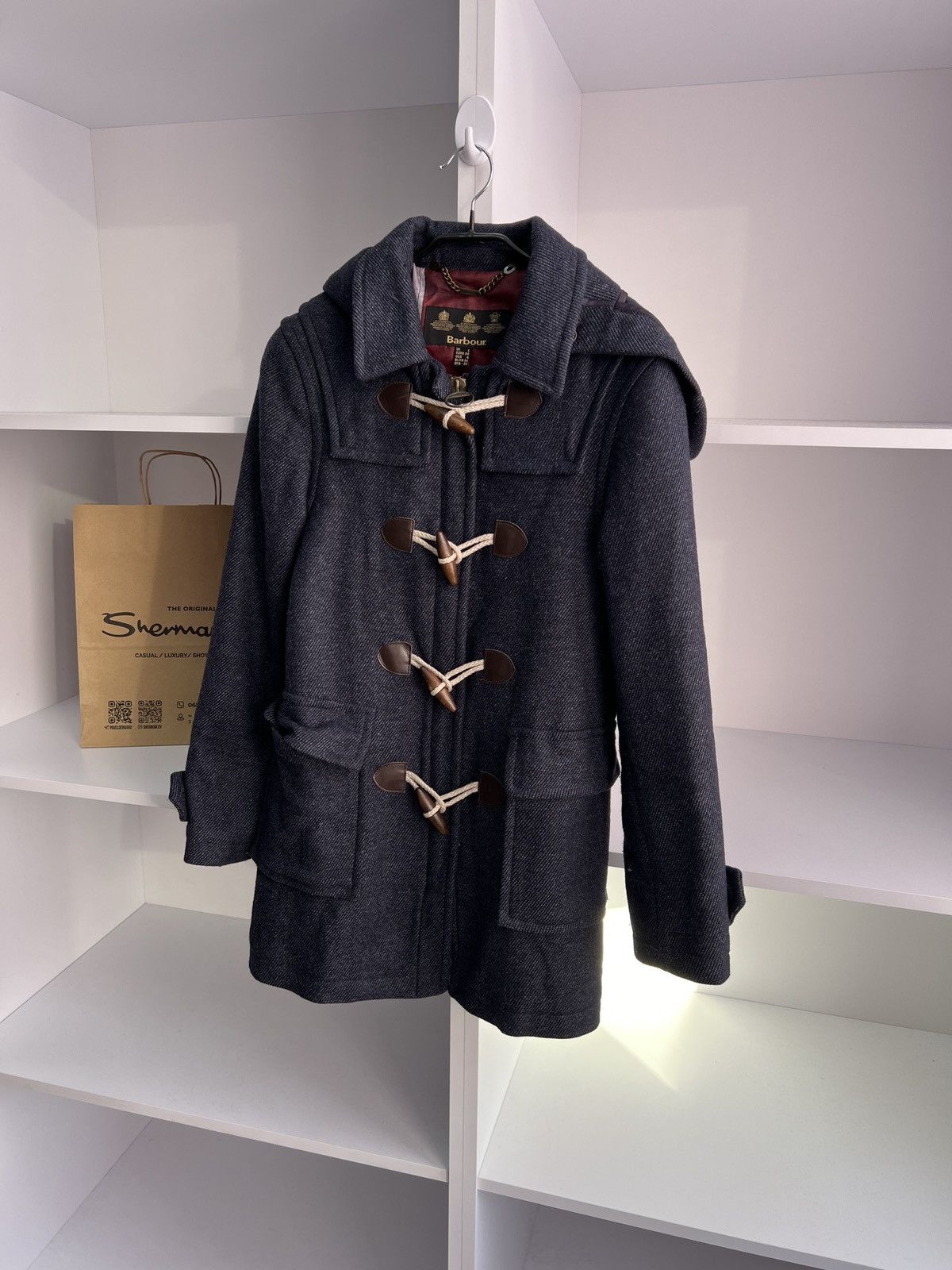 Barbour × Vintage Vintage Barbour Women’s Wool England Coat Size M / US 6-8 / IT 42-44 - 4 Thumbnail