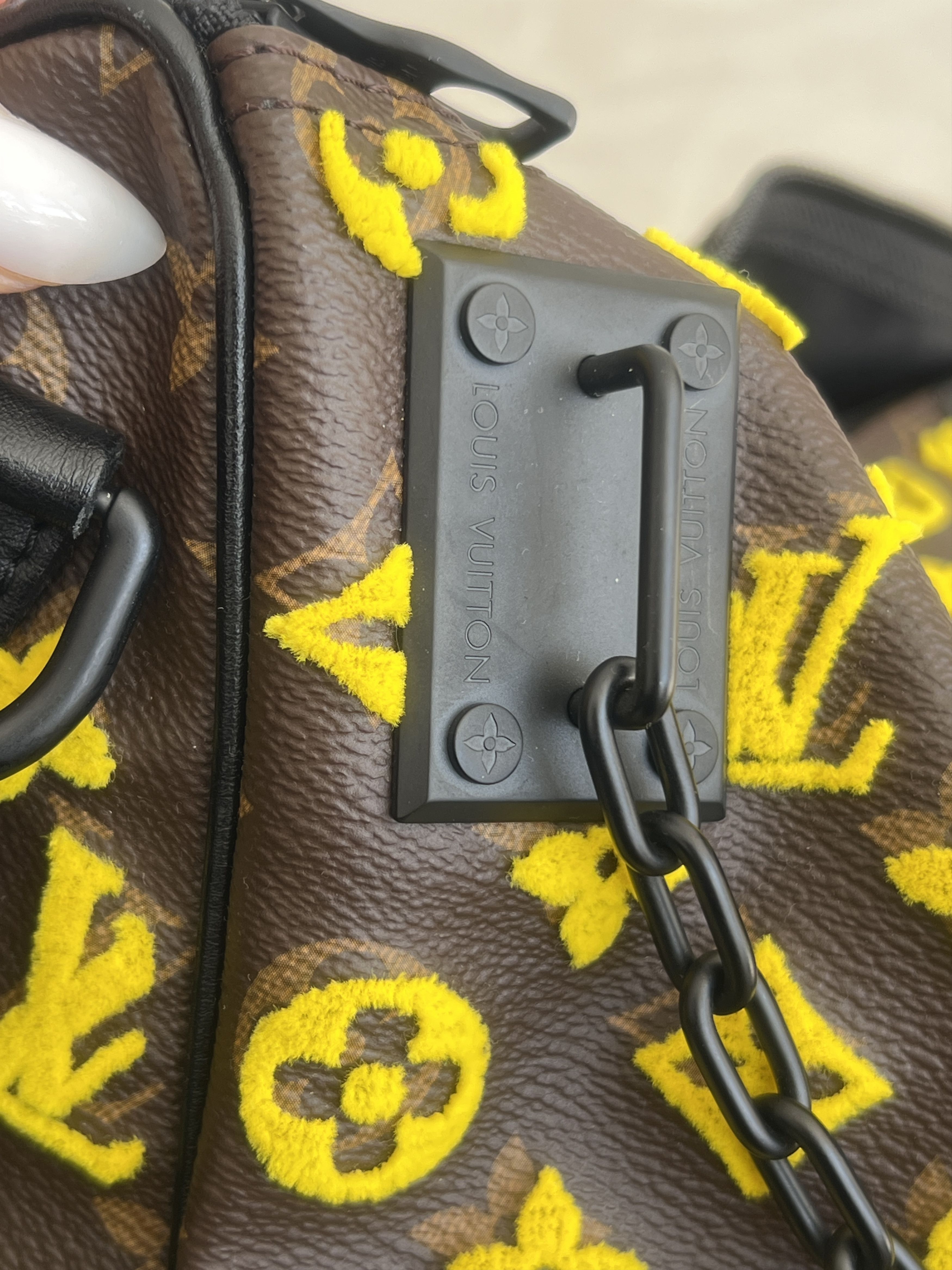 Louis Vuitton Keepall Triangle Bandouliere 50 Tuffetage Yellow Duffle Size ONE SIZE - 7 Thumbnail