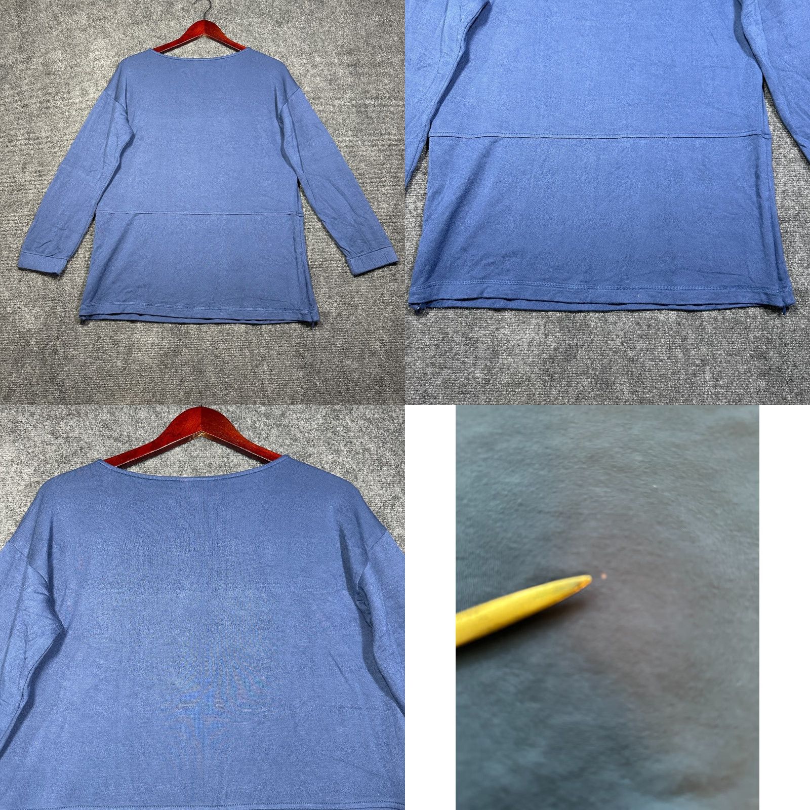 J. Jill J. Jill Top Womens Small Blue Stretch Long Sleeve Tee Shirt Pullover Side Zip Hem V-Neck Shirt Ladies XS? Size S / US 4 / IT 40 - 8 Thumbnail