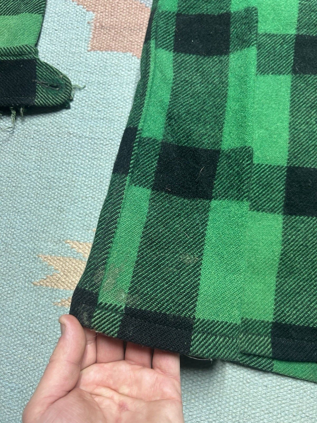 Vintage 80s LL Bean wool cruiser jacket buffalo plaid distressed L Size US L / EU 52-54 / 3 - 14 Thumbnail