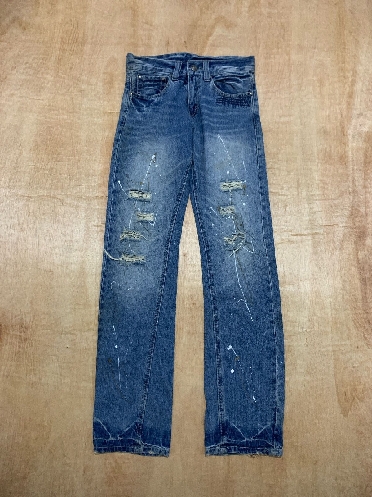 If Six Was Nine × Japanese Brand × Le Grande Bleu (L.G.B.) Distressed Denim Painter Ifsixwasnine Lgb Style Size US 28 / EU 44 - 1 Thumbnail