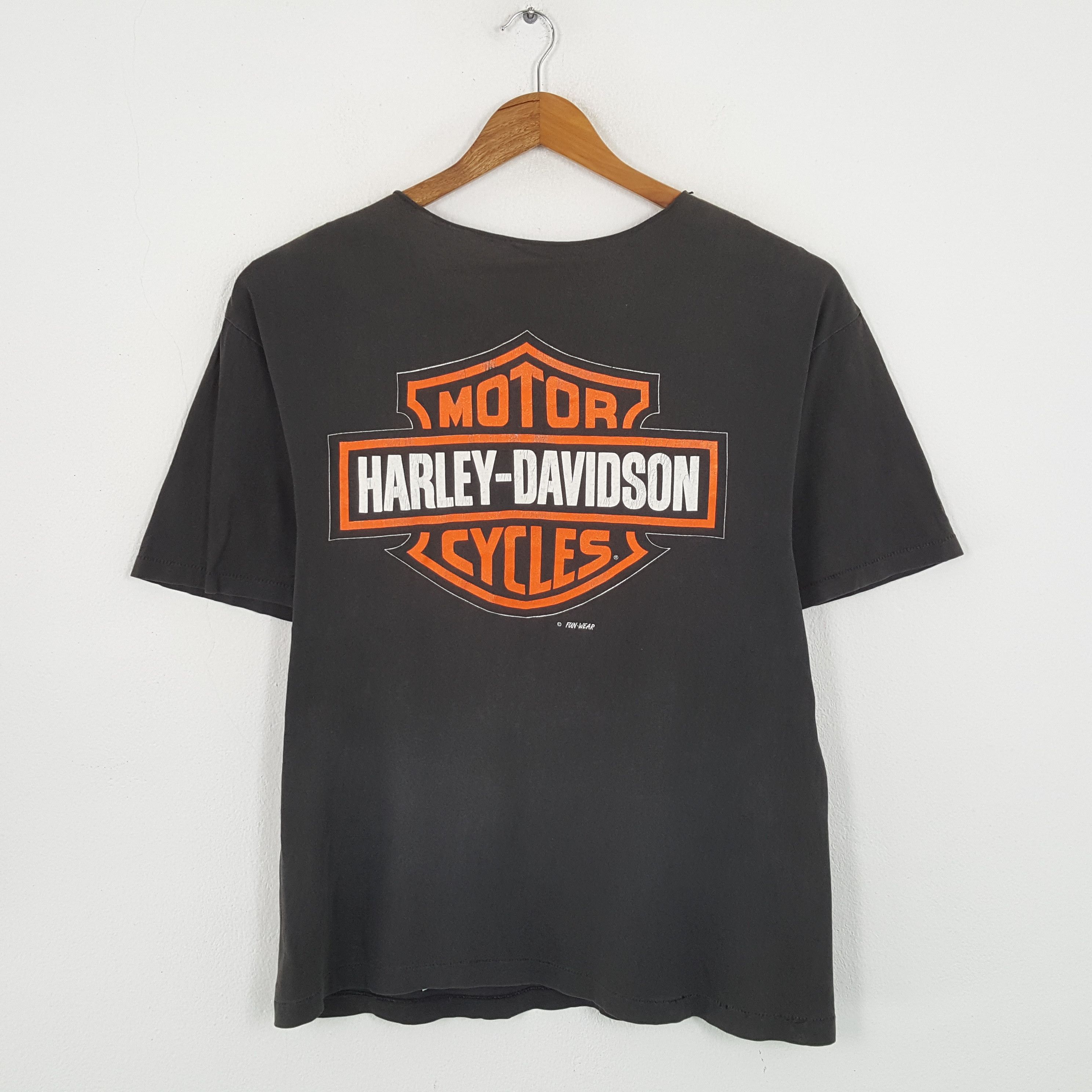 Harley Davidson × Vintage × Warner Bros Vintage 90's HARLEY DAVIDSON x Warner Bros Distressed Tees Size US L / EU 52-54 / 3 - 3 Thumbnail