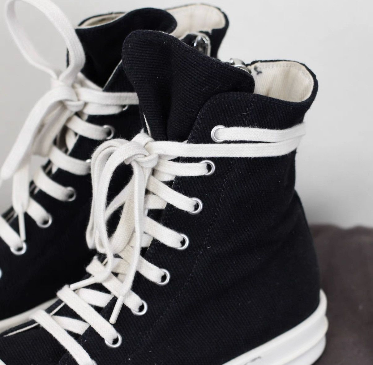 Rick Owens Rick Owens High-Top Canvas Bubble Converse-Inspired Sneakers Size US 7 / IT 37 - 3 Thumbnail