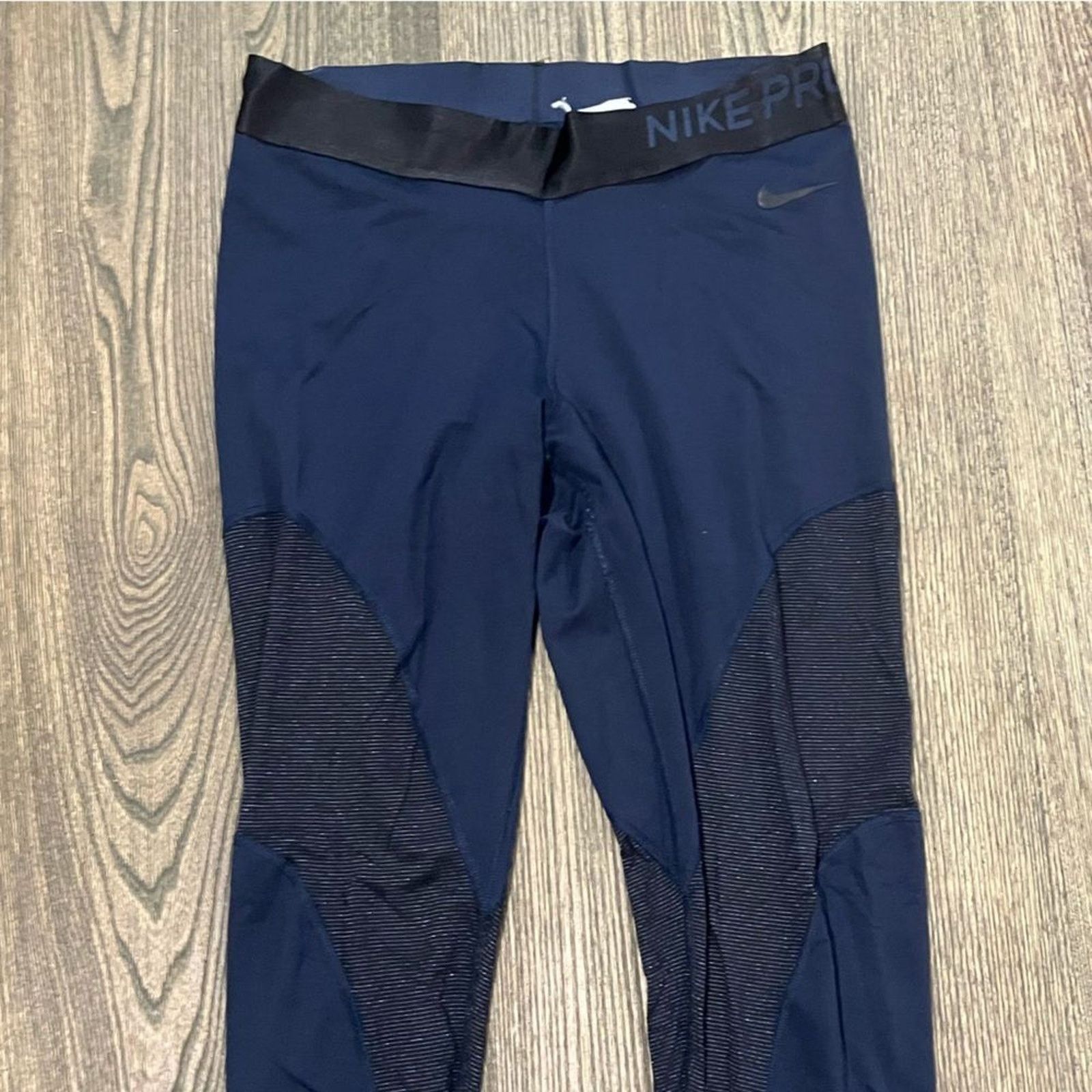Nike Nike Pro Warm Dri-Fit 7/8 Training Leggings Obsidian Size M Size 27" / US 4 / IT 40 - 7 Thumbnail