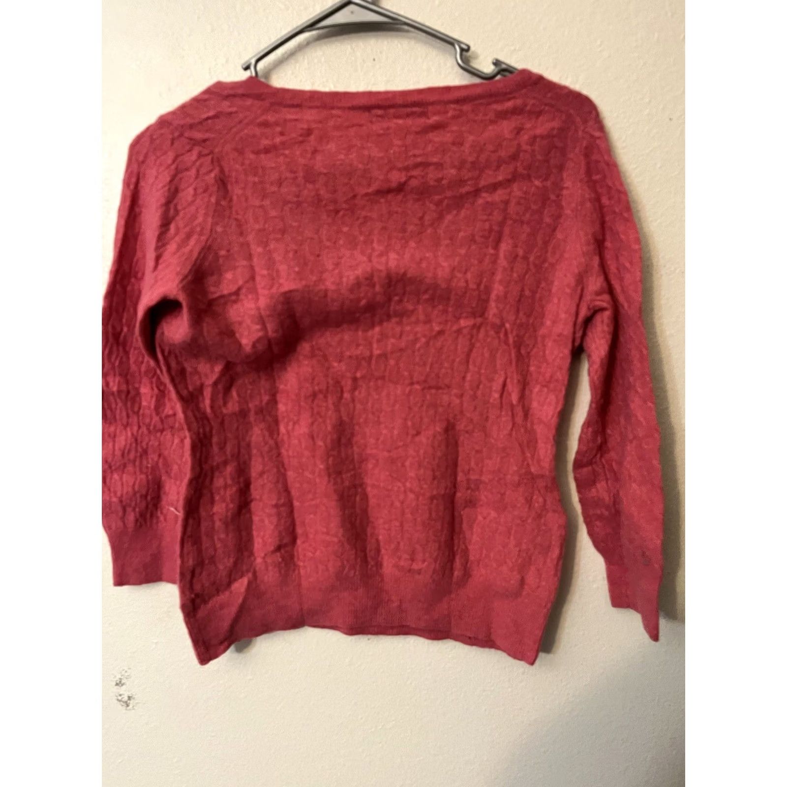 Banana Republic Banana Republic Pink Italian Yarn V-Neck Long Sleeve Sweater Size M Womens Pullover Size M / US 6-8 / IT 42-44 - 3 Thumbnail