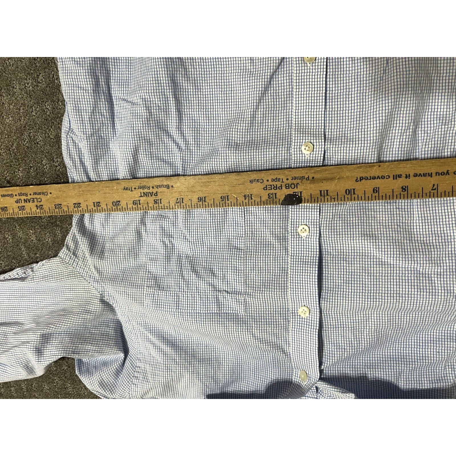 Michael Kors Michael Kors Button-Up Shirt Blue Plaid 17 34-35 100% Cotton Non Iron Long Sleeve Collared Spread Men Dress Shirt Size 46R - 4 Thumbnail