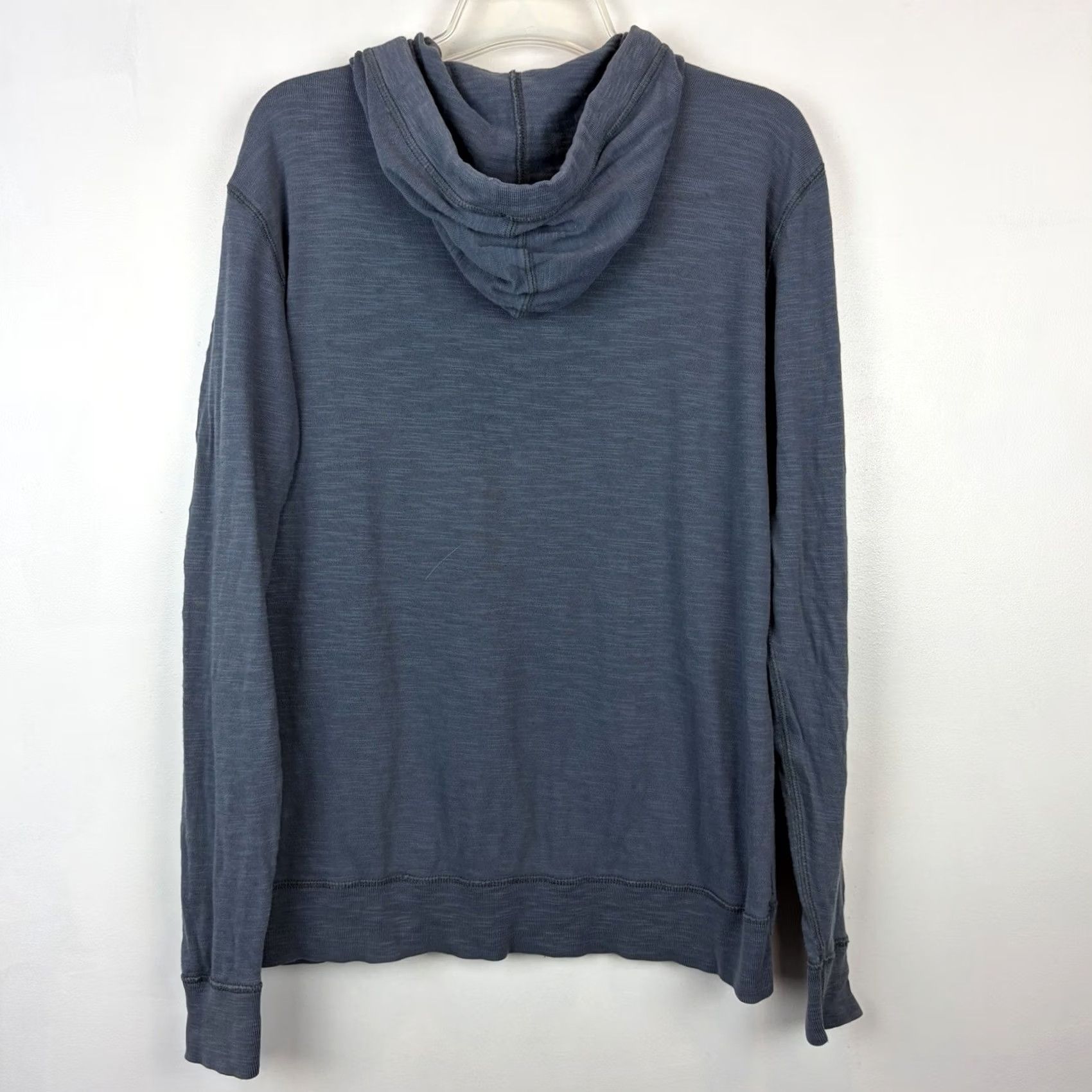 Faherty Faherty Hoodie Mens M Blue Solid Logo Hooded Cotton Knit Size US M / EU 48-50 / 2 - 2 Thumbnail
