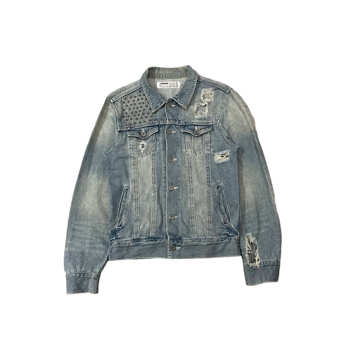 Le Grande Bleu (L.G.B.) Vintage Legenda Made Punk Distressed Denim Jacket Size US M / EU 48-50 / 2 - 1 Thumbnail