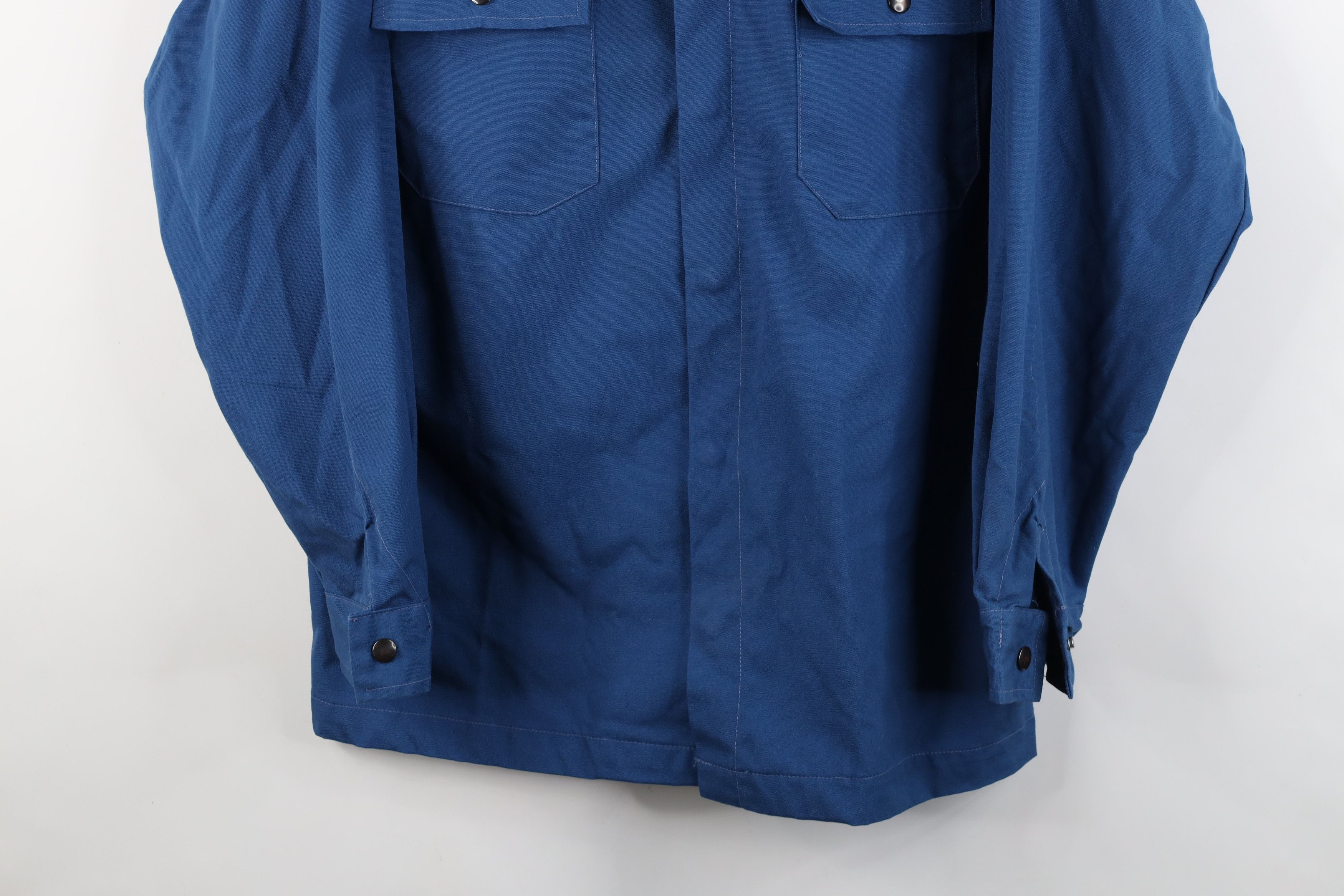 Vintage Vintage 70s Workwear Mechanic Button Shirt Jacket Blue USA Size US M / EU 48-50 / 2 - 3 Thumbnail