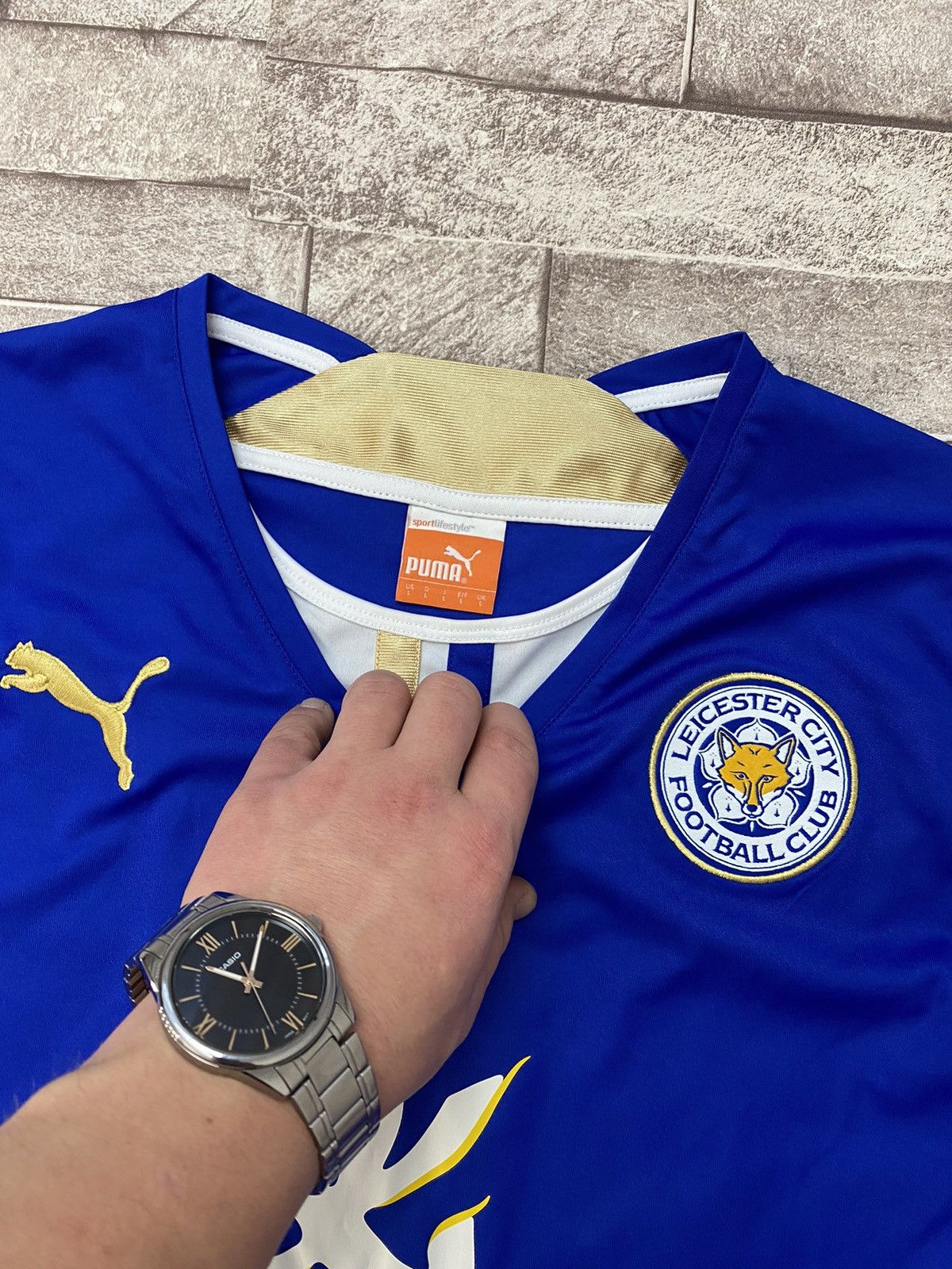 Puma × Vintage Puma Leicester City Shirt 2013/14 home kit Size US L / EU 52-54 / 3 - 6 Thumbnail