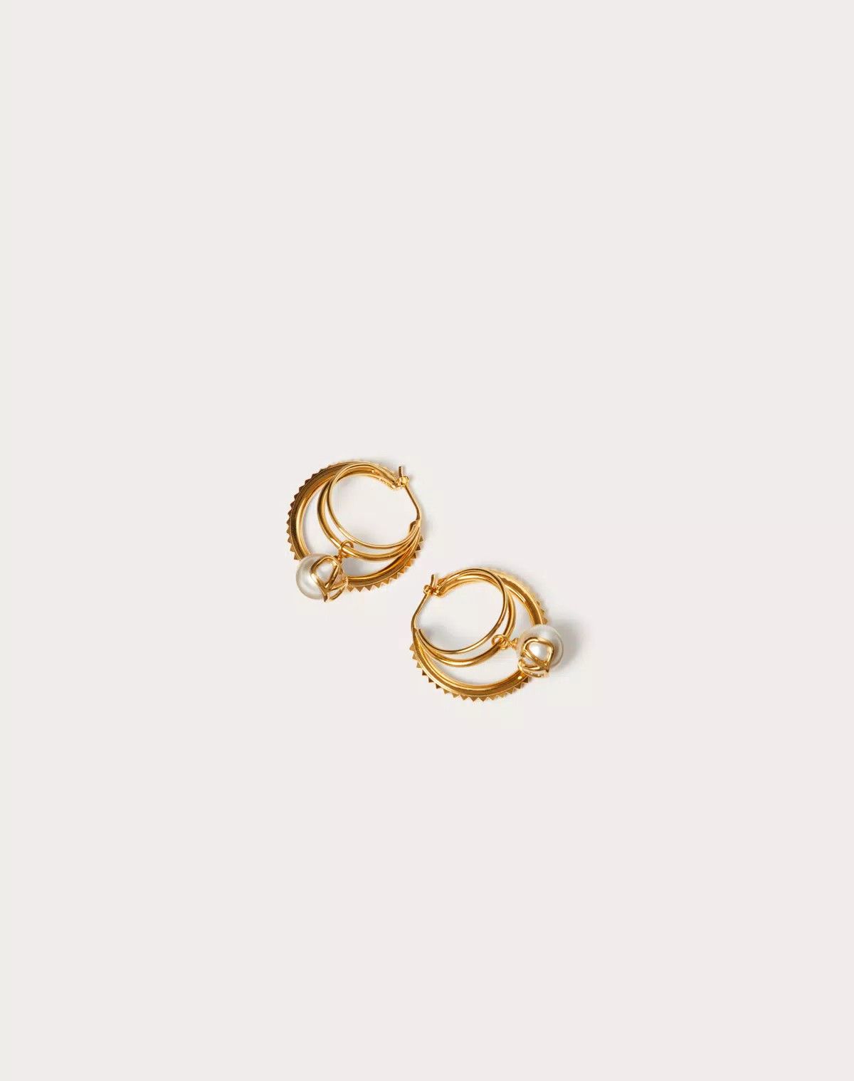 Valentino oc11z0725 Size:OS/Earrings With Swarovski® Pearls in Golden Size ONE SIZE - 1 Thumbnail