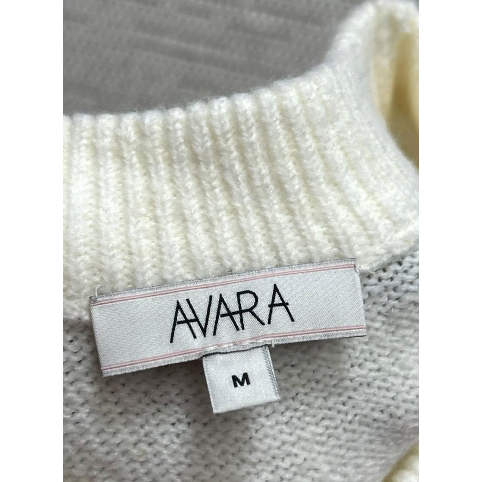 Vintage Pilcro Avara Sweater Womens M White Knit Pullover Crew Neck Pullover Casual Winter Fall 100% Cashmere Knit Size M / US 6-8 / IT 42-44 - 3 Thumbnail