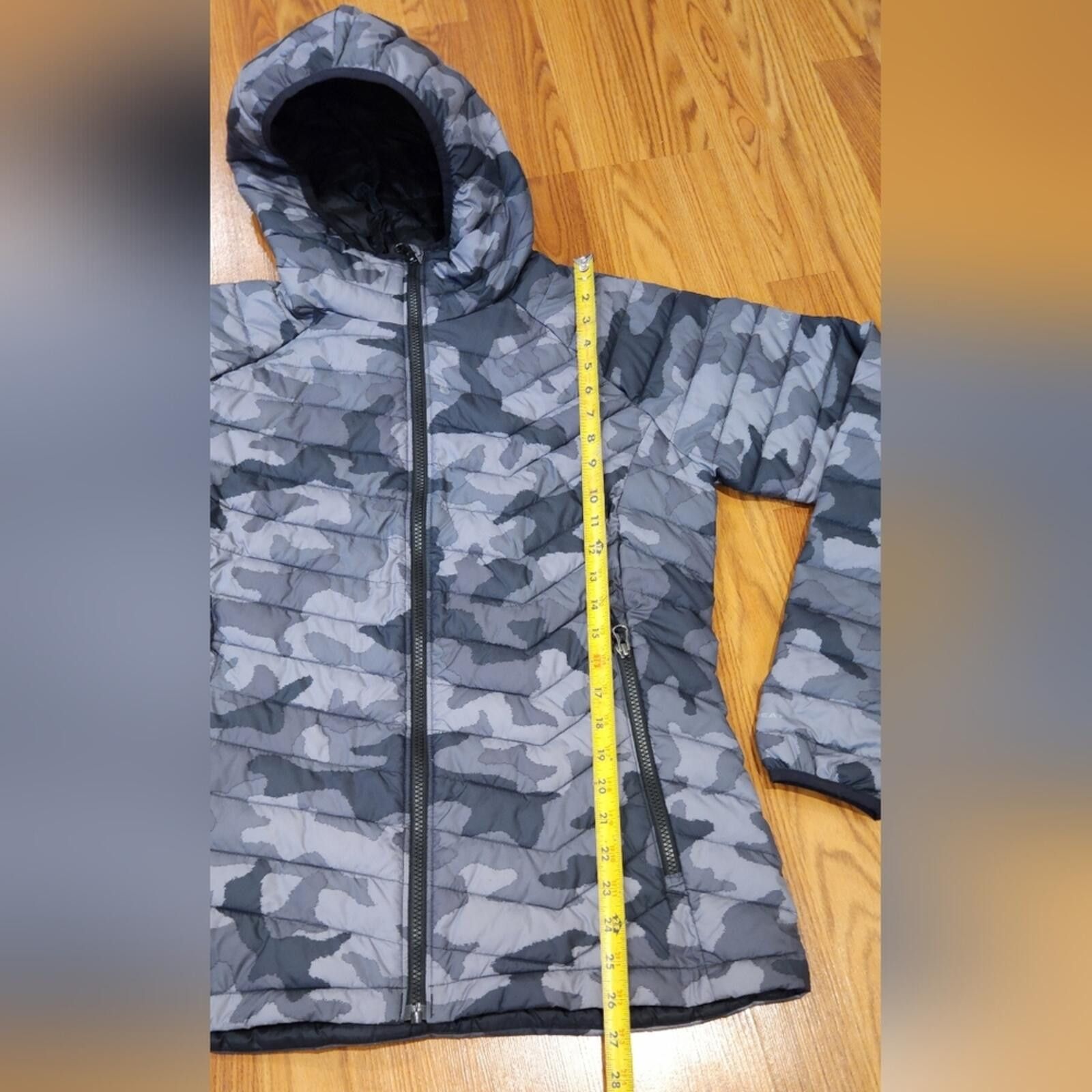 Columbia Columbia Women's Gray Black Camouflage Puffer Jacket Size L / US 10 / IT 46 - 7 Thumbnail