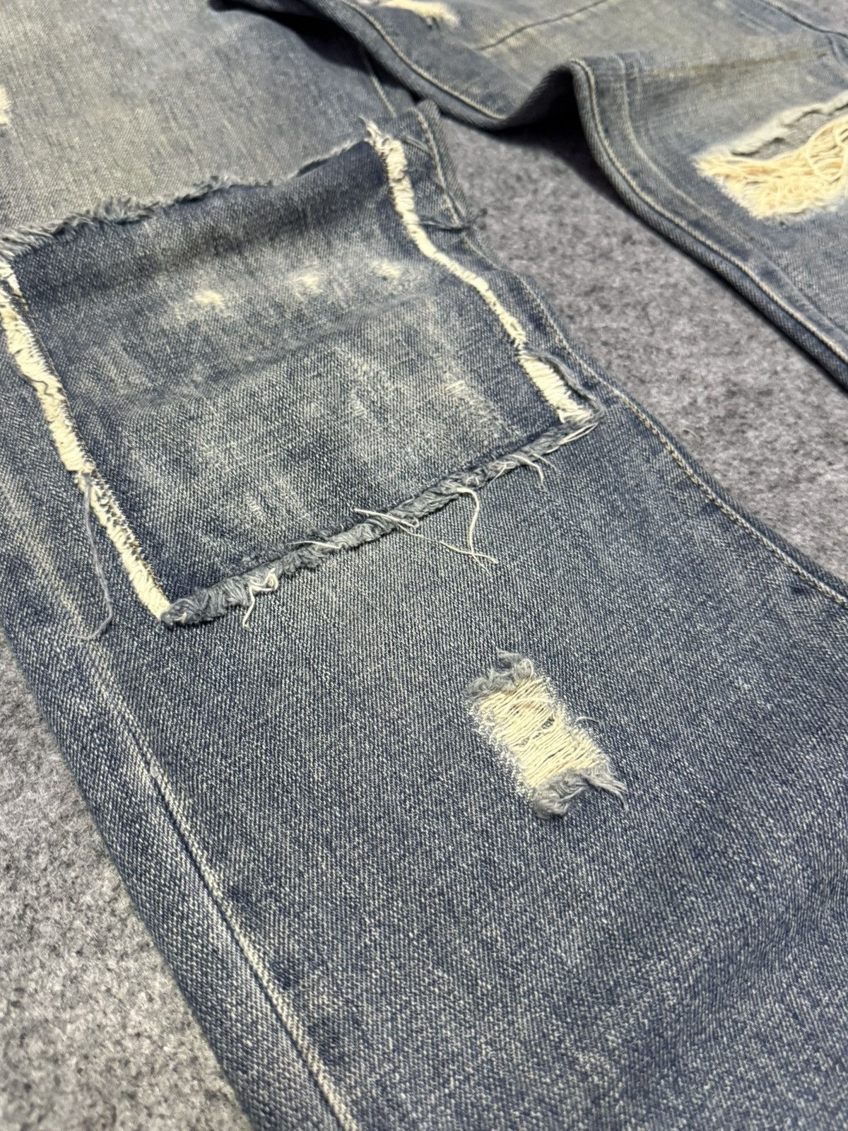Japanese Brand Distressed Patch Work Japanese Grunge Denim Pants Size US 30 / EU 46 - 9 Thumbnail
