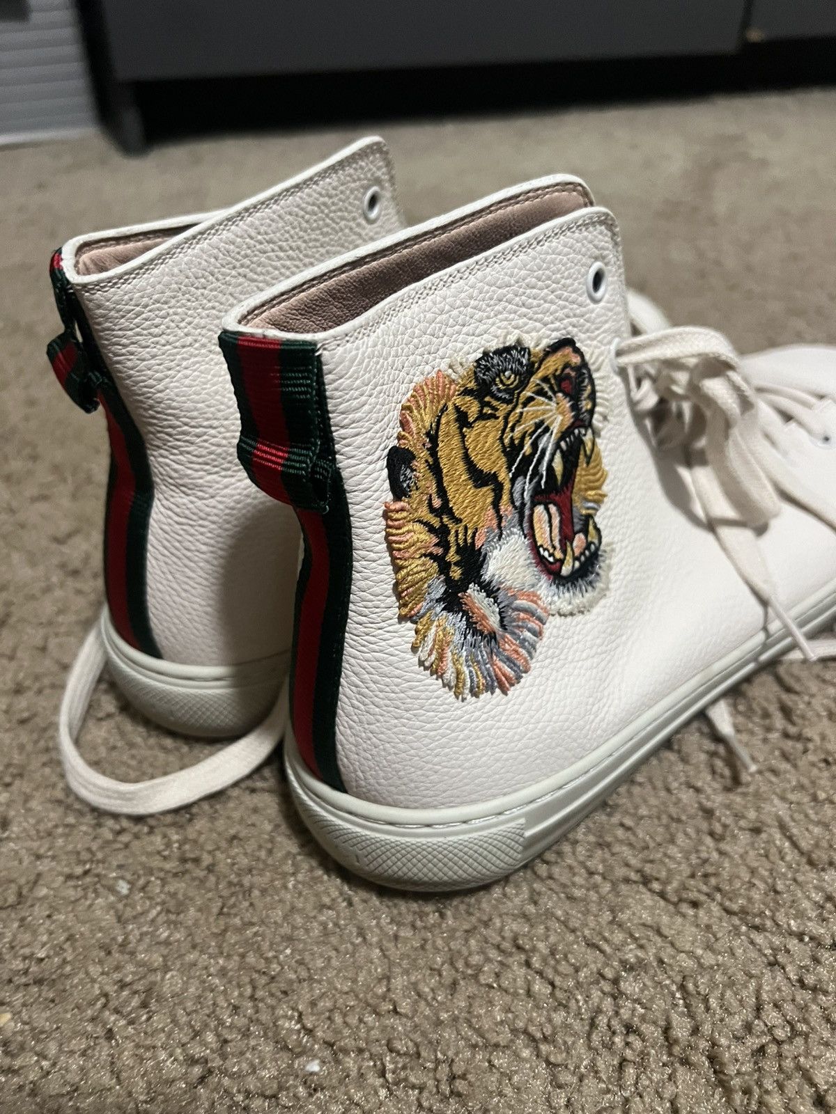 Gucci GUCCI Hebron Major Sneakers Tiger Embroidery Leather 10.5 Size US 10.5 / EU 43-44 - 10 Thumbnail