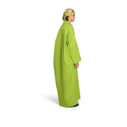 Gucci o1B3y1r0426 GG Fabric Jacquard Coat in Bright Green Size XS / US 0-2 / IT 36-38 - 4 Thumbnail