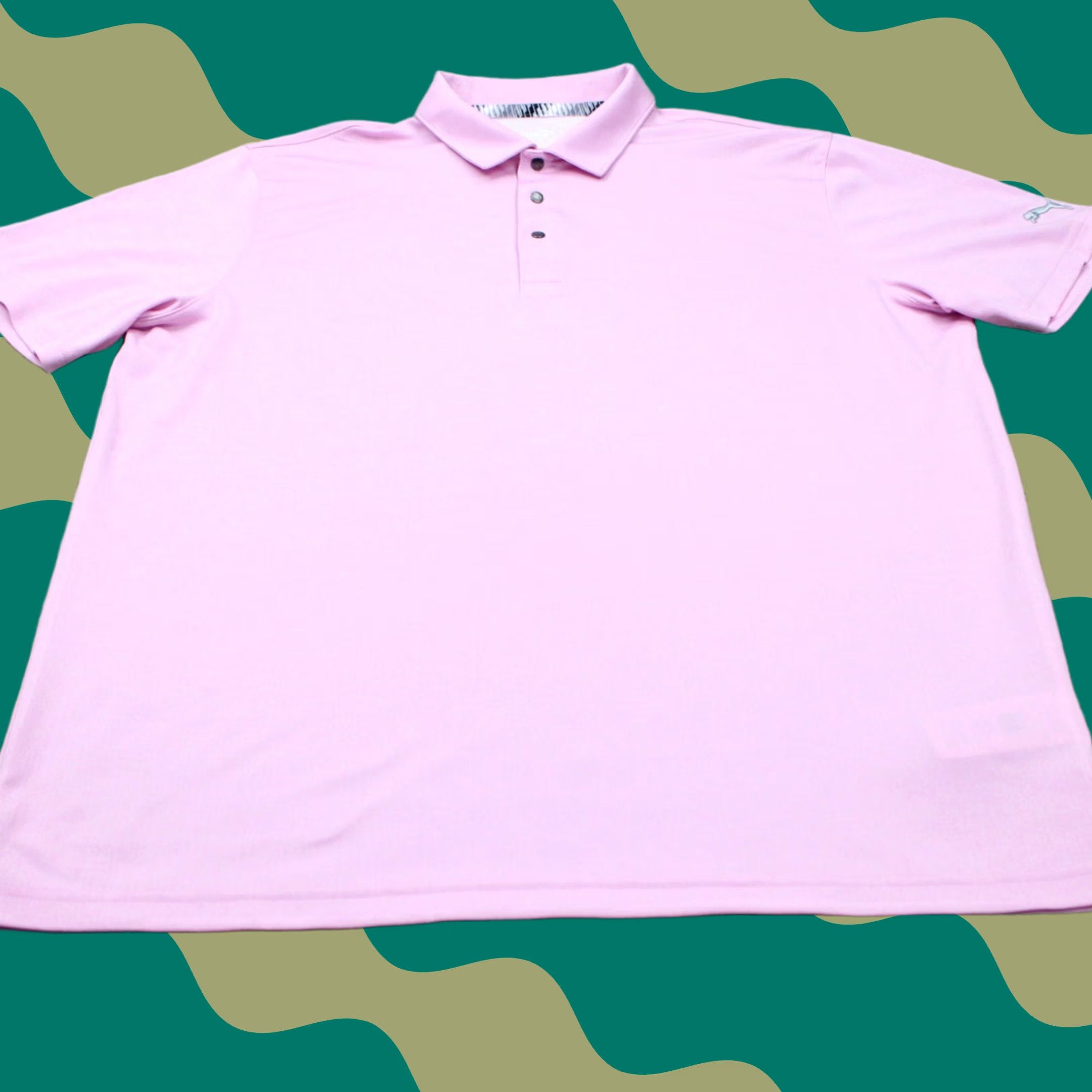Puma PUMA Polo Shirt Mens XL Pink Polyester Blend Short Sleeve Button Collar Sports Golf Logo Size US XL / EU 56 / 4 - 1 Thumbnail