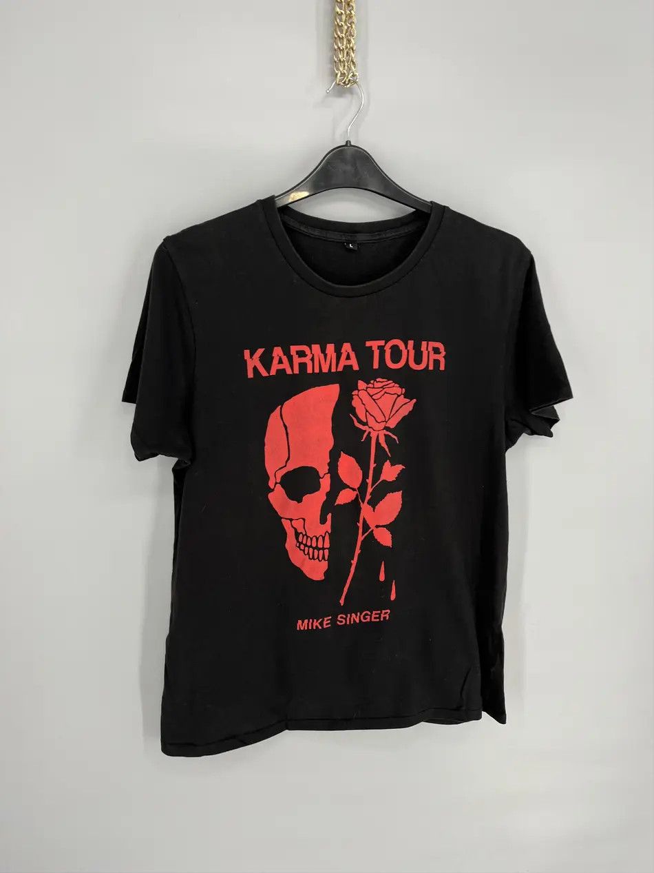 Band Tees × Vintage Vintage Y2K "Mike Singer" Karma Tour Tee "Skull tee" Size US L / EU 52-54 / 3 - 2 Thumbnail
