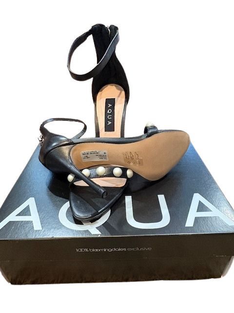 AQUA Salto Alto Pearl Stiletto Heels in Black Size US 6 / IT 36 - 6 Thumbnail