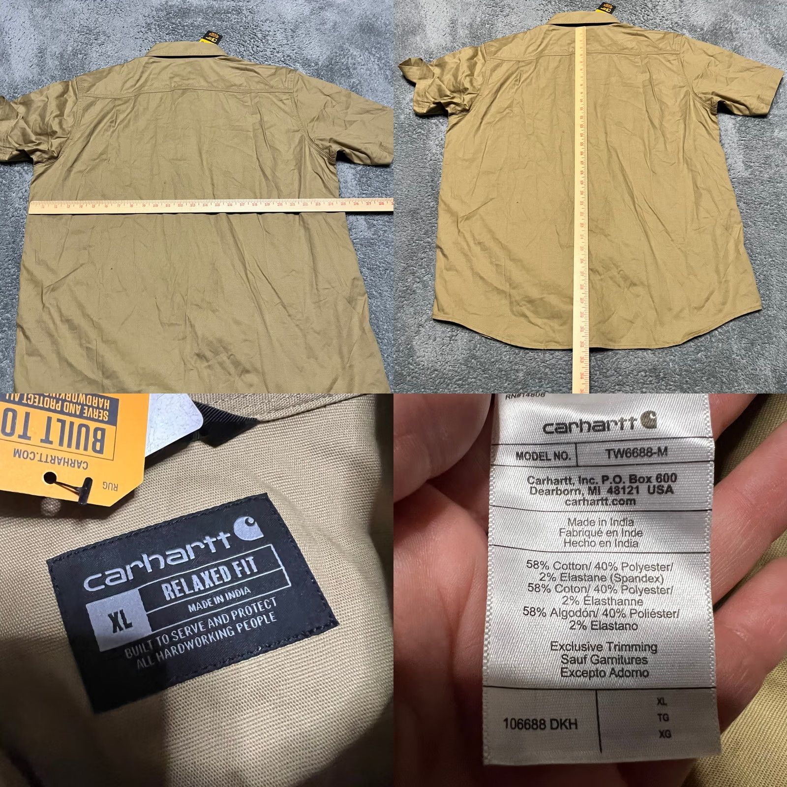 Carhartt VINTAGE Carhartt Shirt Mens XL Tan? Size US XL / EU 56 / 4 - 8 Thumbnail