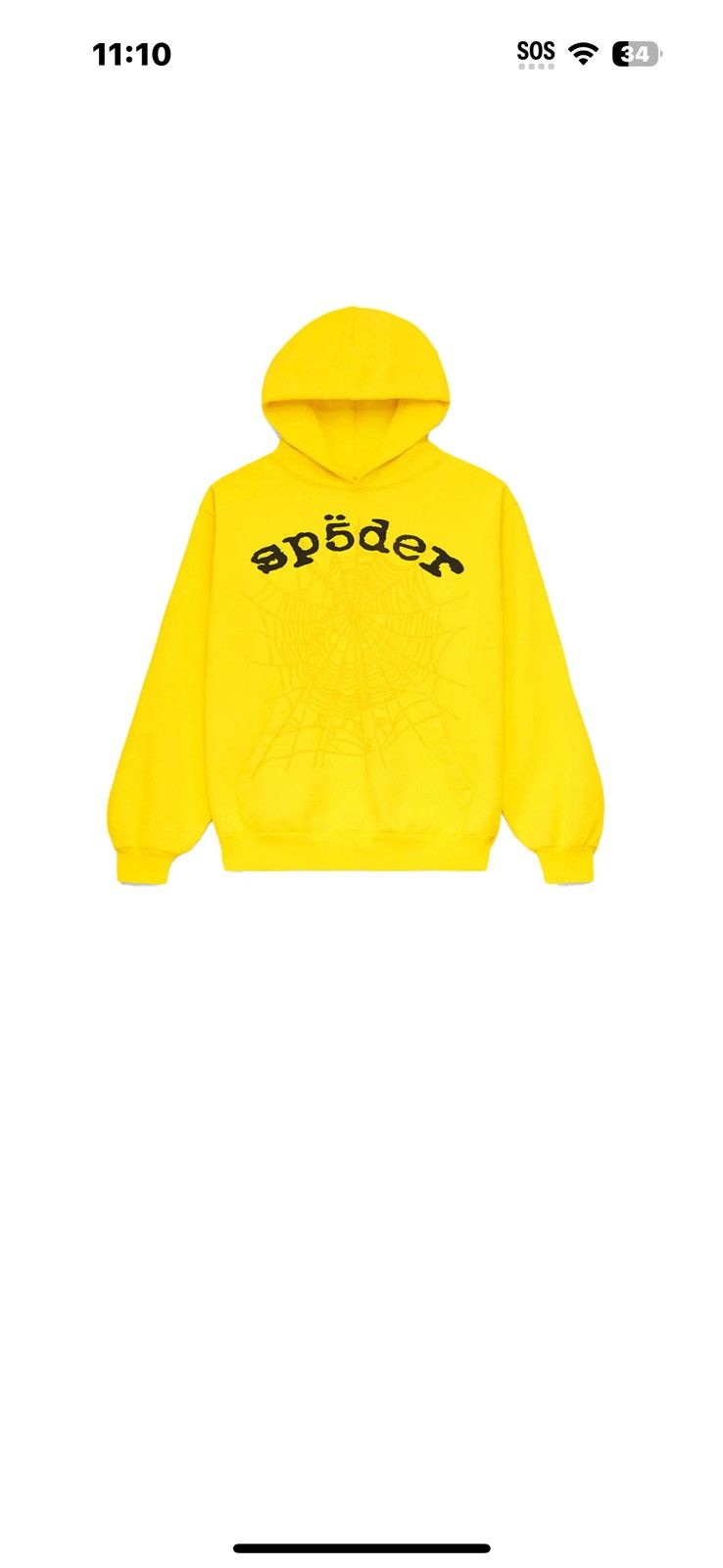 Yellow spider hoodie hotsell
