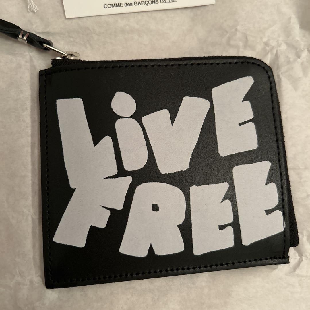 Comme des Garcons "LIVE FREE" Cowhide Leather Wallet Size ONE SIZE - 1 Thumbnail
