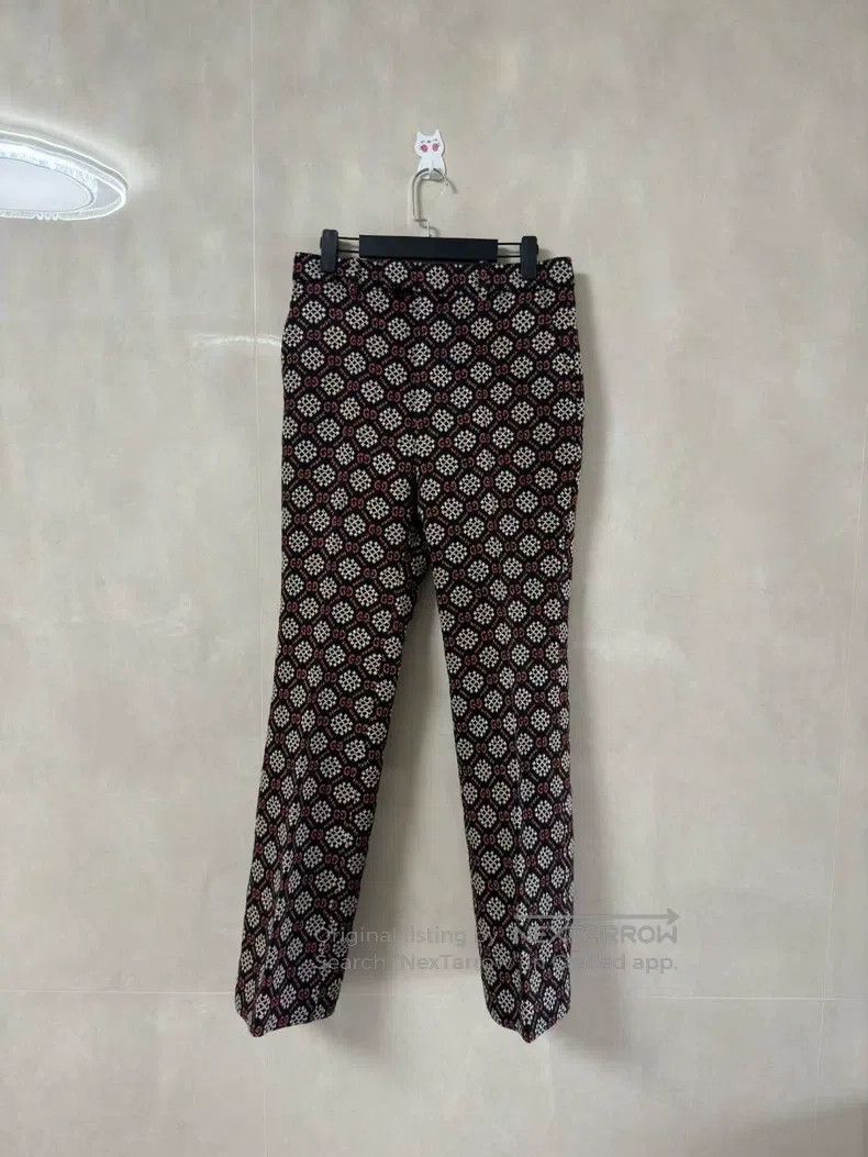 Gucci Knitted full-print double G logo diamond-shaped jacq